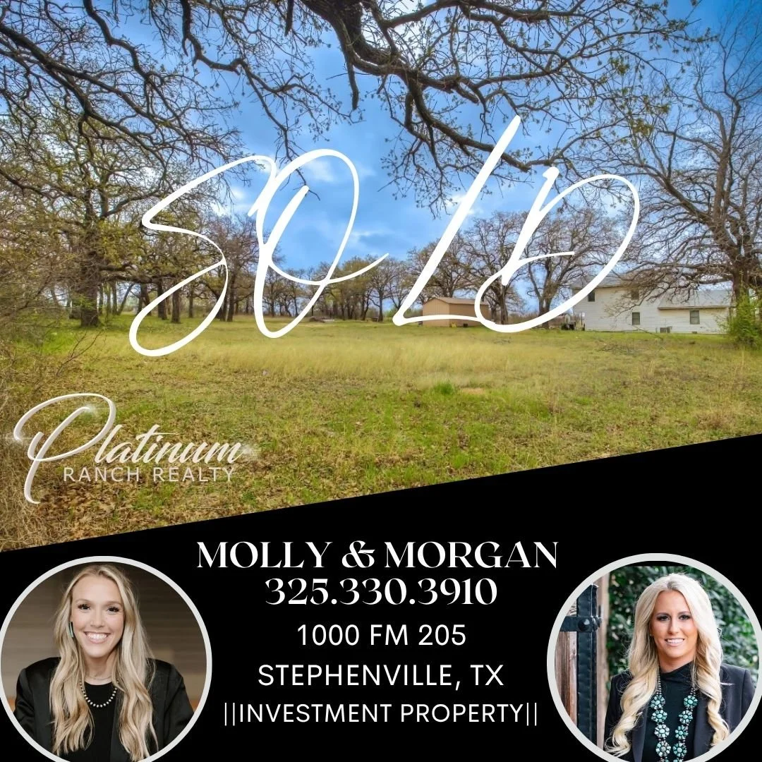 💥SOLD 💥

CONGRATULATIONS to Molly &amp; Morgan for getting this one from Listed to SOLD!! If you are looking to buy or sell around the Stephenville area give Molly a call!! Morgan and Molly work as a team to serve their clients best! 
#teamworkmake