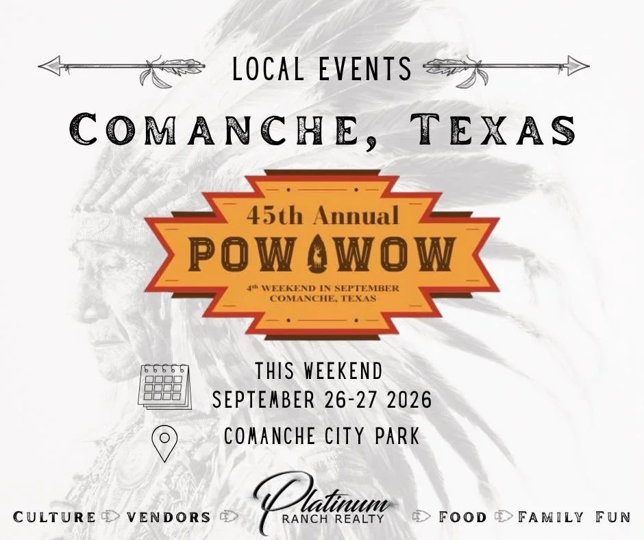 ✨LOCAL EVENT HIGHLIGHT✨

Mark your calendars! The annual Comanche Pow Wow is almost here, bringing a weekend full of dancing, culture, local vendors, food, and family fun to our community.

We love highlighting the events and traditions that make Com