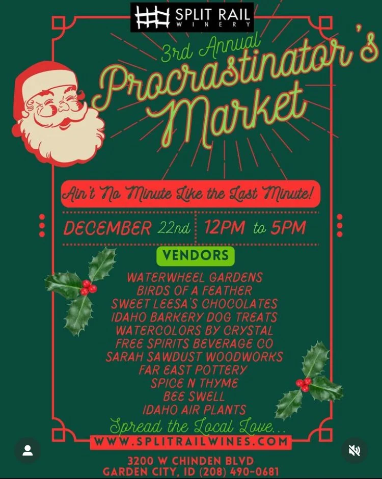 4th Annual Procrastinator's Market @ Split Rail Winery