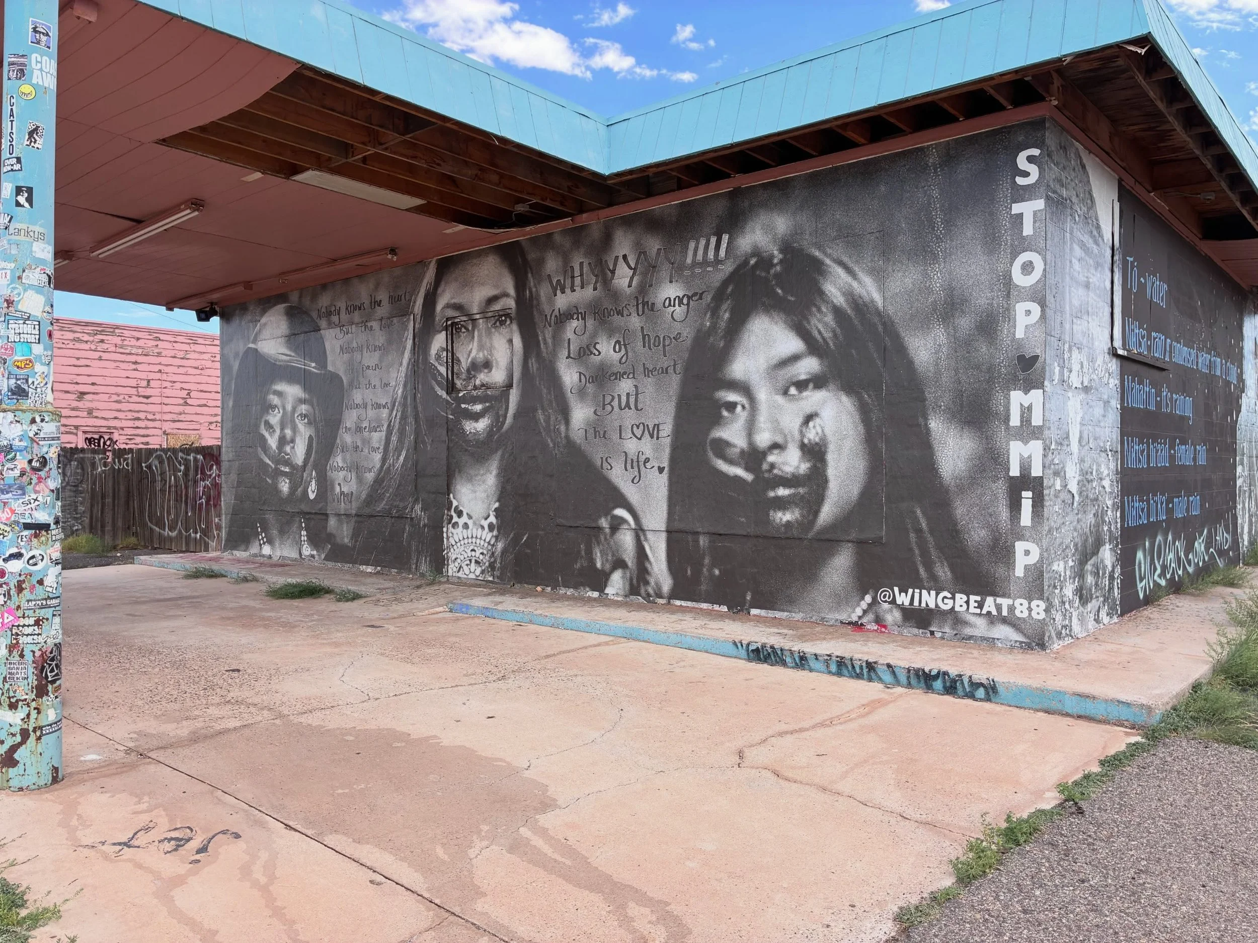 What a great second day driving through the Arizona desert.  I happened across this run down motel in the middle of nowhere.  Look at the beautiful landscape it has become. 
After I took the seconds photo it started to rain.  So blessed to be on this