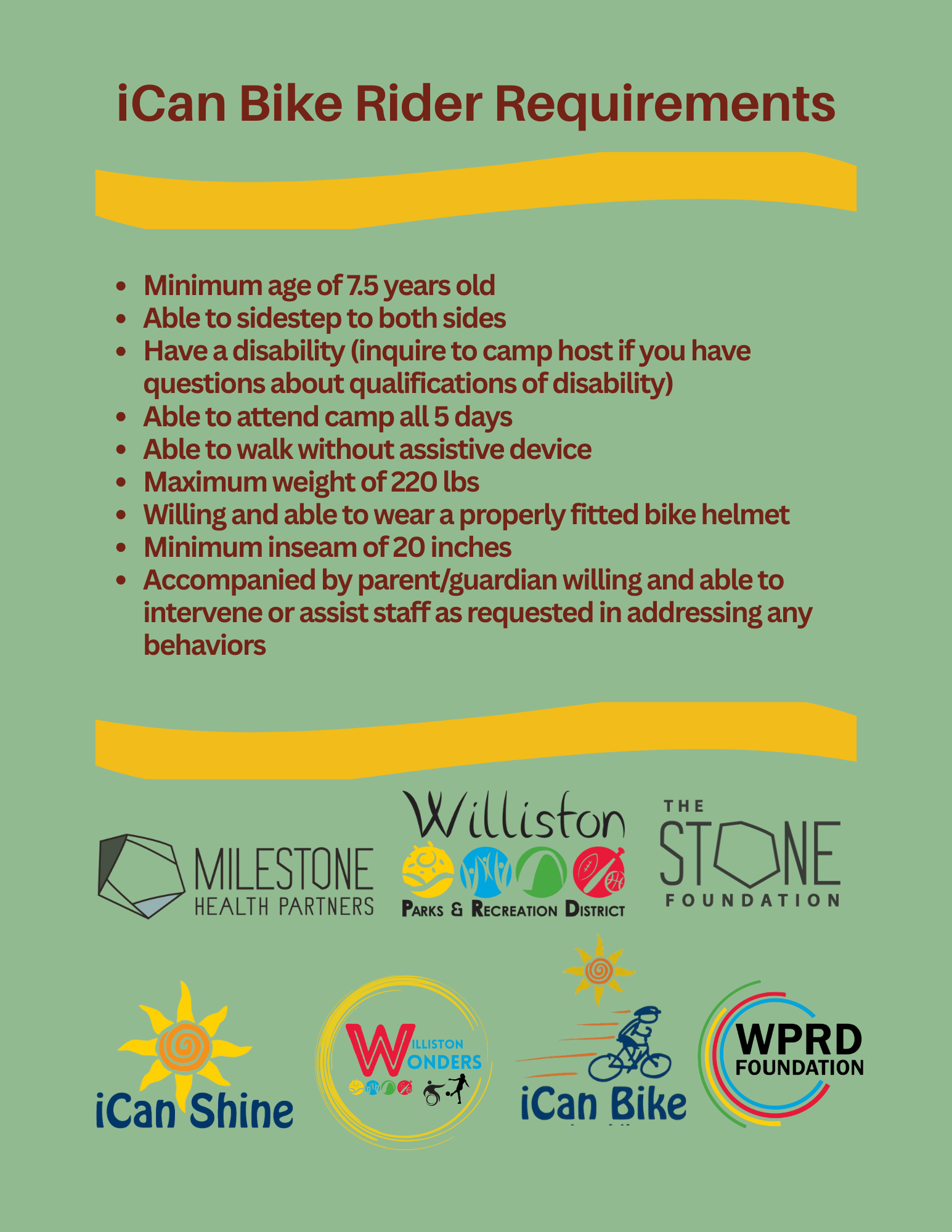 iCanBike Camp 2026 — Milestone Health Partners