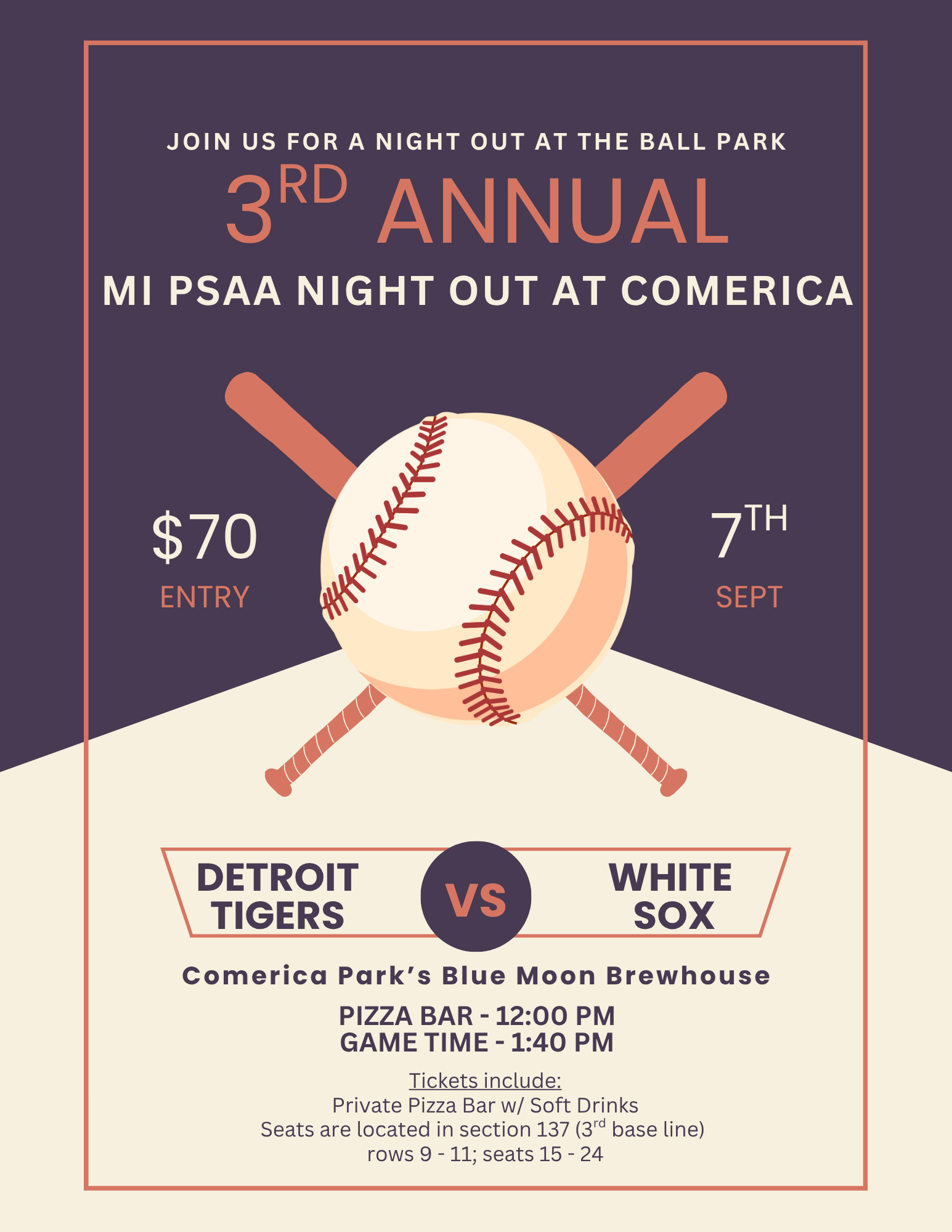 3rd Annual Night Out at Comerica | Detroit Tigers vs. Chicago White Sox