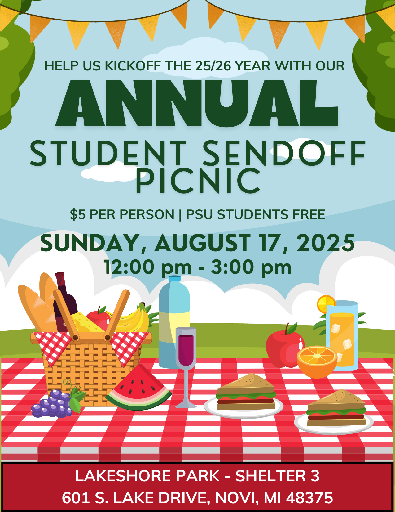 2025 Annual Student Send-Off Picnic — Penn State Alumni Association MI