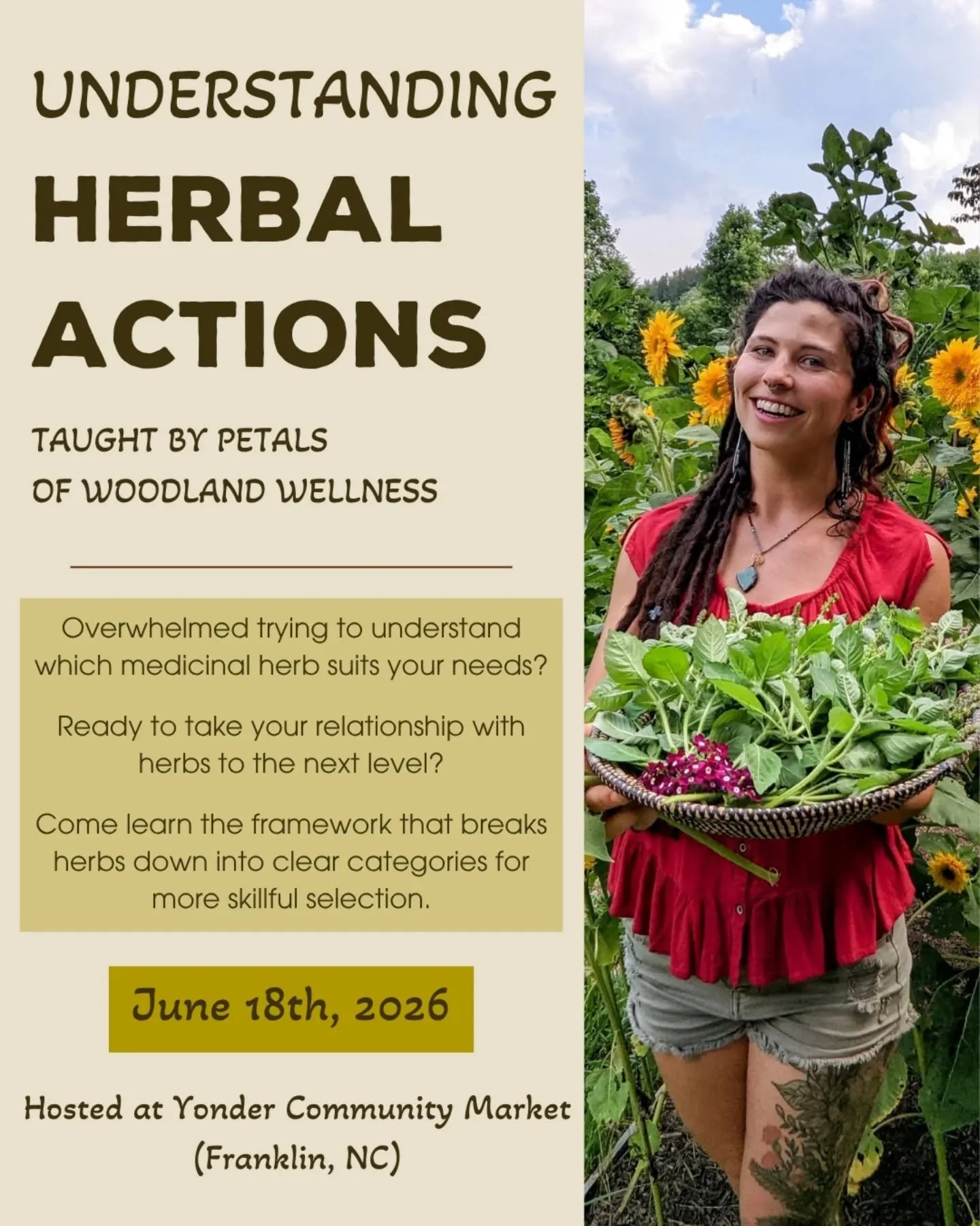 Mountain folk, y'all ready to dive in?! 

🌿🧪🌕🧪🌿

In this class, we&rsquo;ll explore the core framework of herbalism that will change the way you use 'em:

🌿 Herbal Actions 🌿

This is how herbs are grouped based on how they move and support the