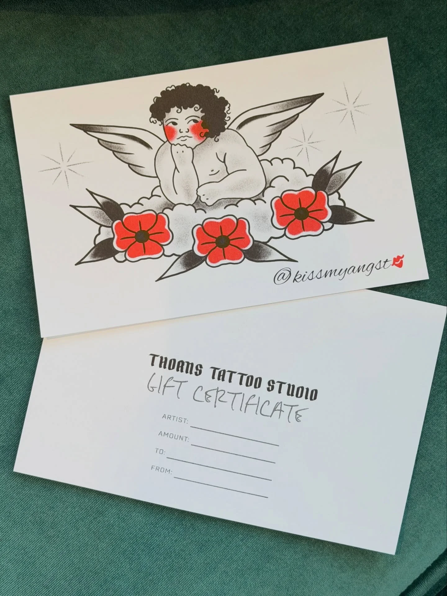 ✿ 𝒦𝒾𝓈𝓈 ℳ𝓎 𝒜𝓃𝑔𝓈𝓉 𝒯𝒶𝓉𝓉𝑜𝑜 𝒢𝒾𝒻𝓉 𝒞𝑒𝓇𝓉𝒾𝒻𝒾𝒸𝒶𝓉𝑒𝓈 ✿ 

🎁 Give a gift that lasts a lifetime that also says I supported a small business. 😇 By the way, these double as prints you can hang on your wall! How cute is that? 💋

I&rs