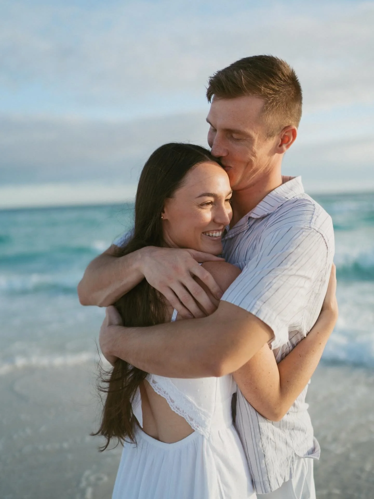 A few of my favorite things all in one: people in love just being them and having fun, cutie engagement photos on the beach, &amp; the golden light while the sunsets ✨💍🥹

&hellip;
Destin Florida Engagement Photographer, 30A engagement photographer,