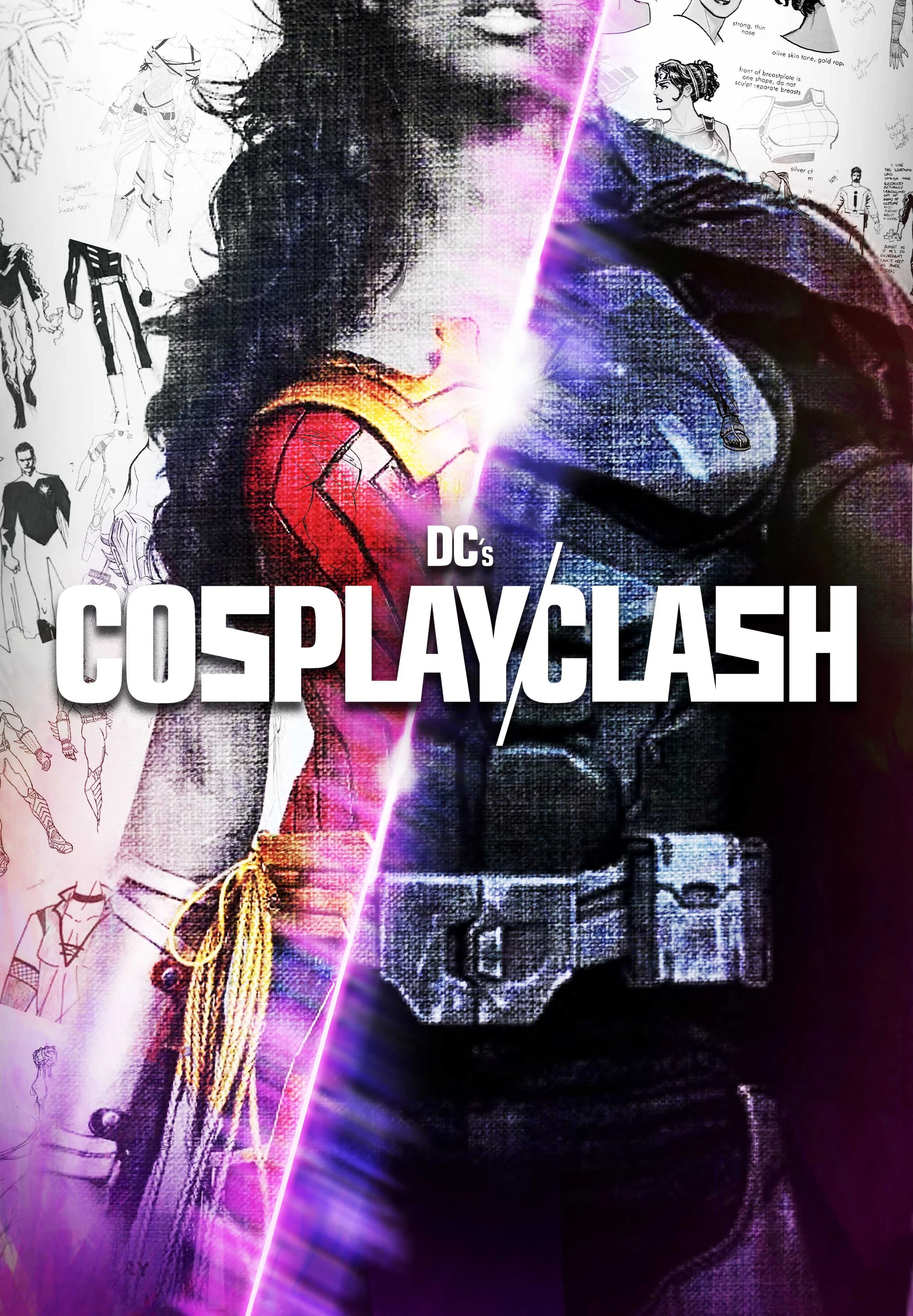 WW and batman cosplay clash logo poster.jpg
