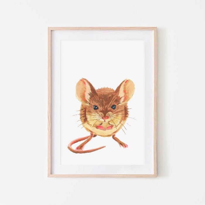 SAMPLE SALE | Mouse | Animals of the Alphabet | Giclée Fine Art Print