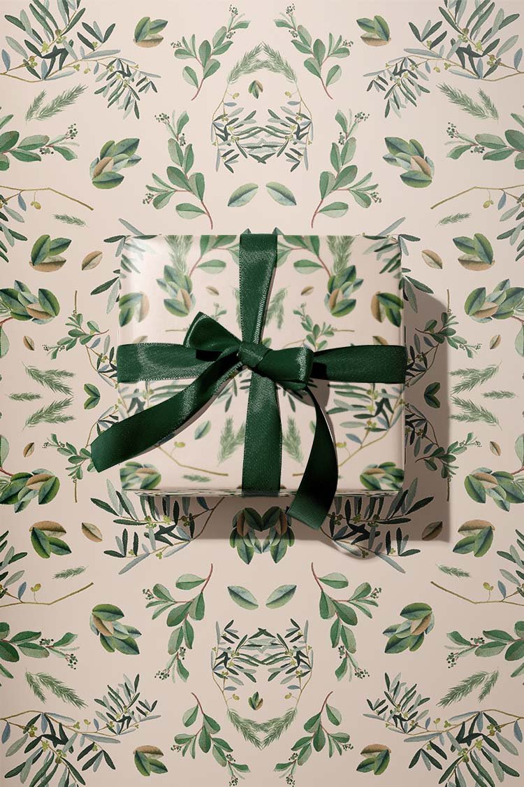 Winter Floral Wrapping Paper — Kristin MacKenzie Design