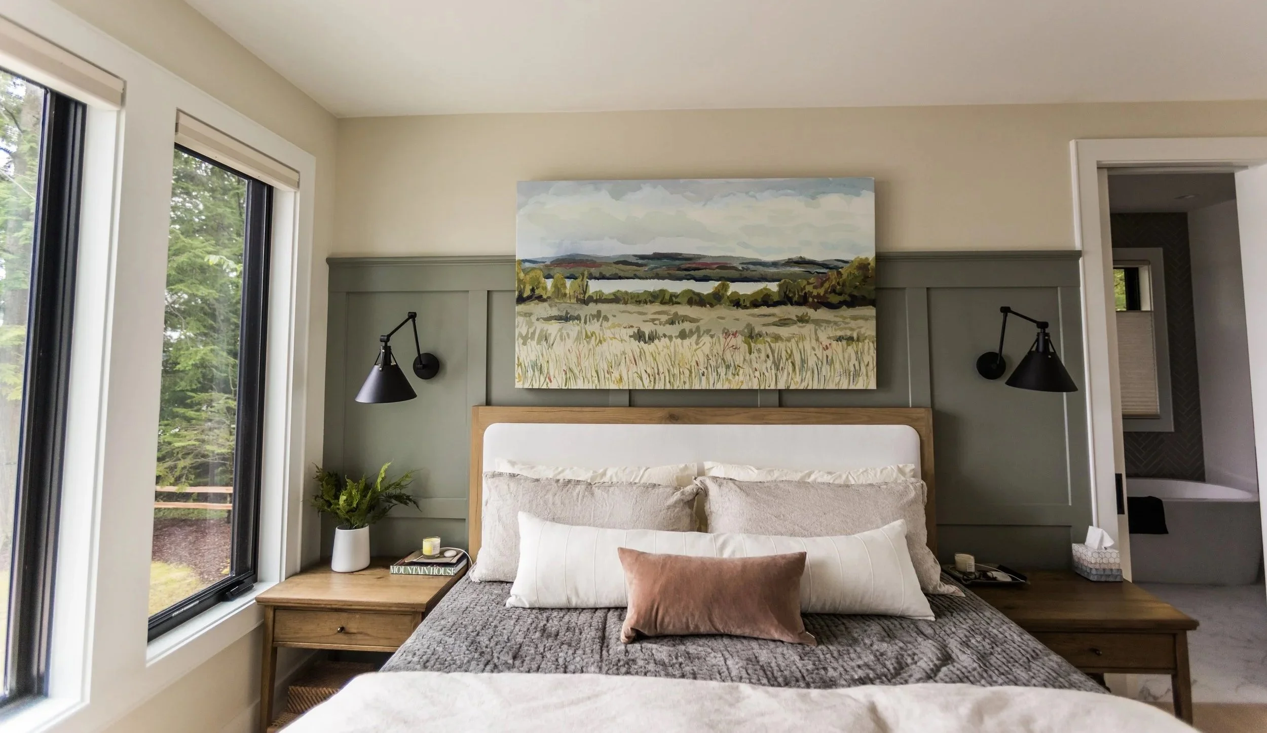 Home designed and built by Scott Norris Construction, and photographed by Captured by Grace Photography. Featuring the "Spring at Clay Cliffs" fine art gallery-wrapped canvas print. 