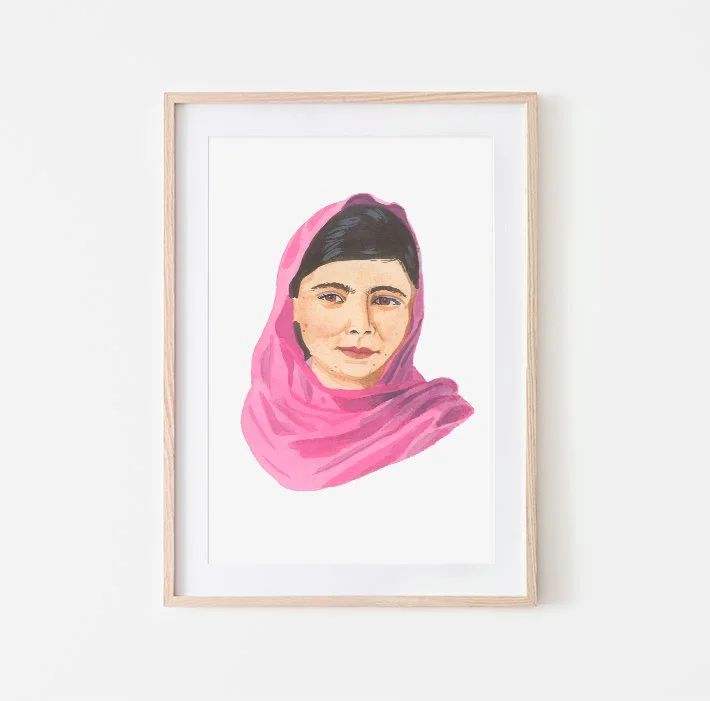 SAMPLE SALE | M is for Malala Yousafzai | Giclée Fine Art Print