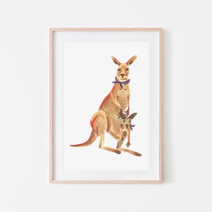 SAMPLE SALE | Kangaroo | Animals of the Alphabet | Giclée Fine Art Print