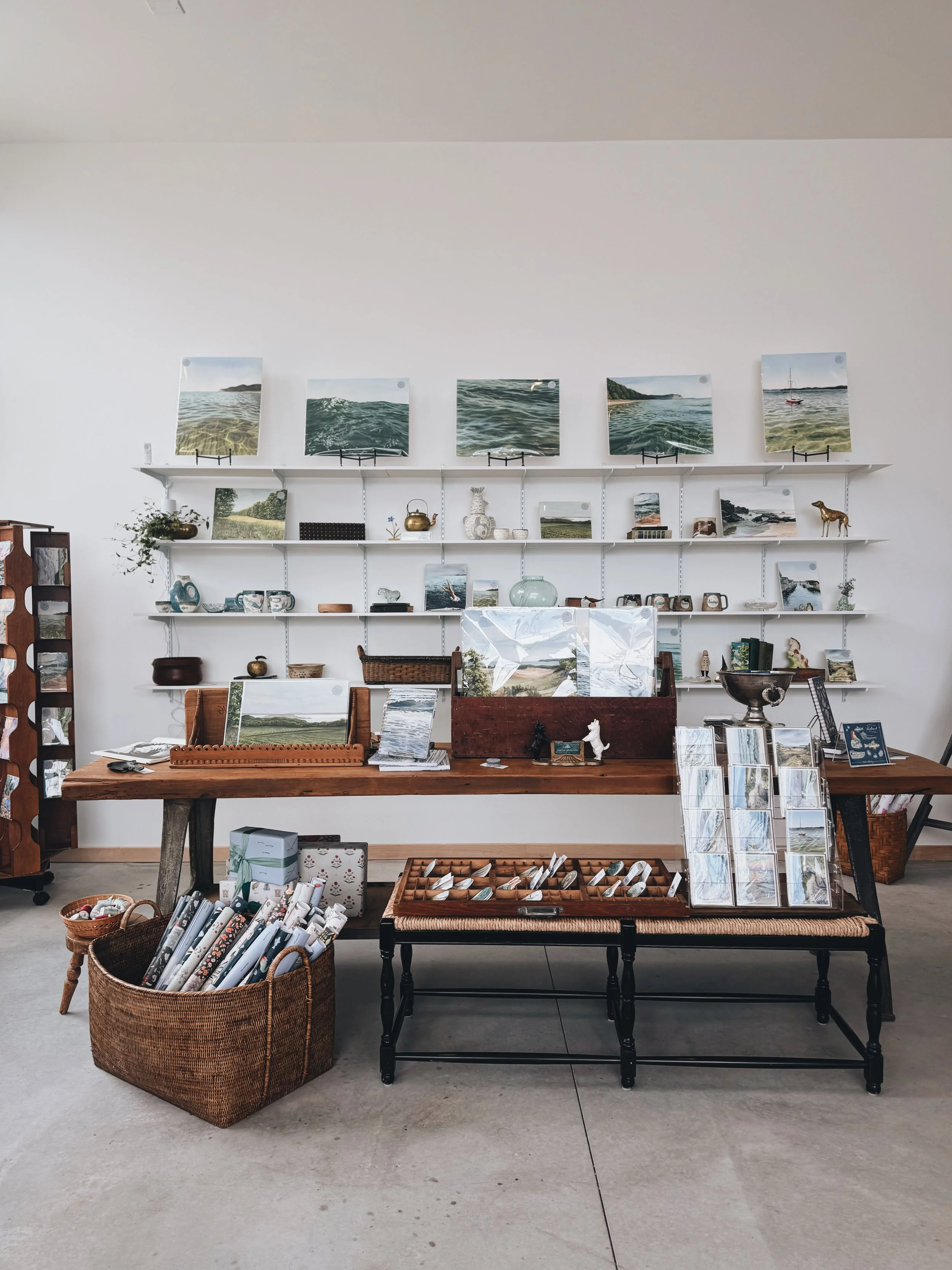Krisitn MacKenzie Fine Art and Vintage shop in Leland Michigan