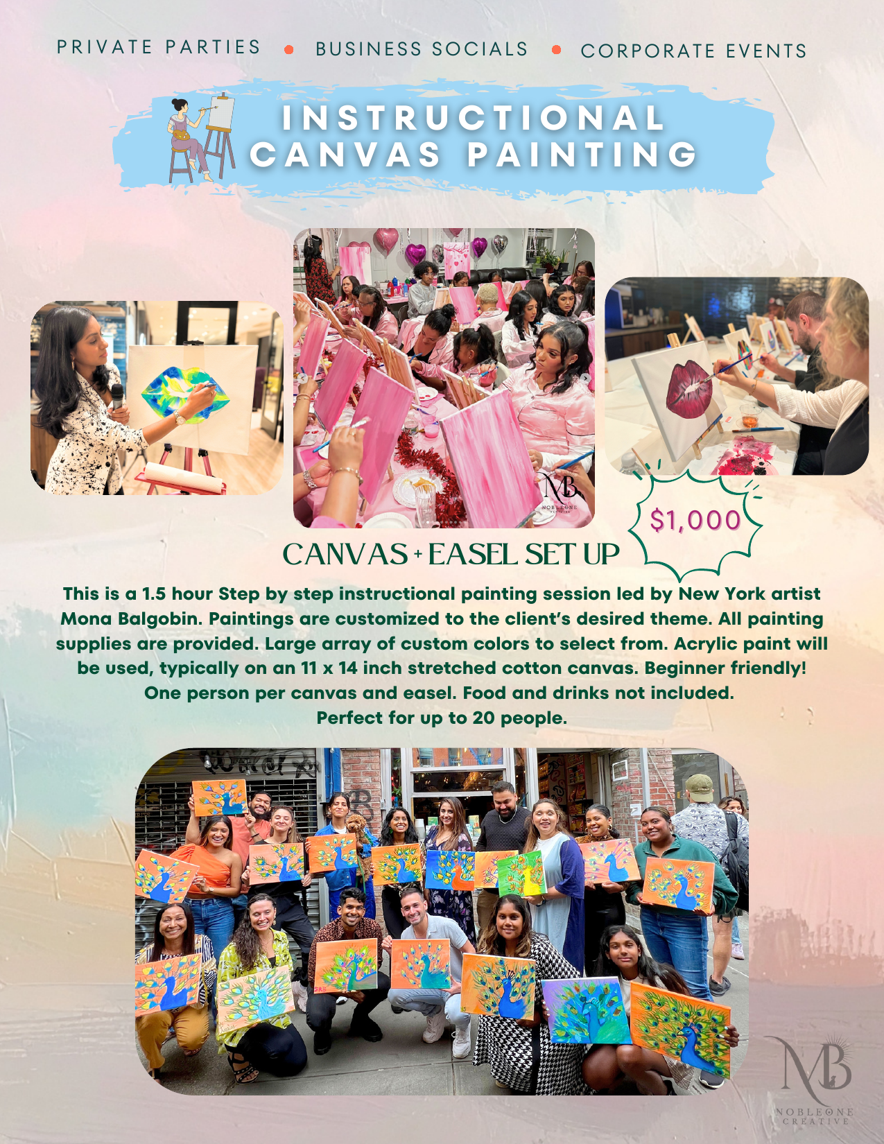 Instructional Canvas Painting Workshop