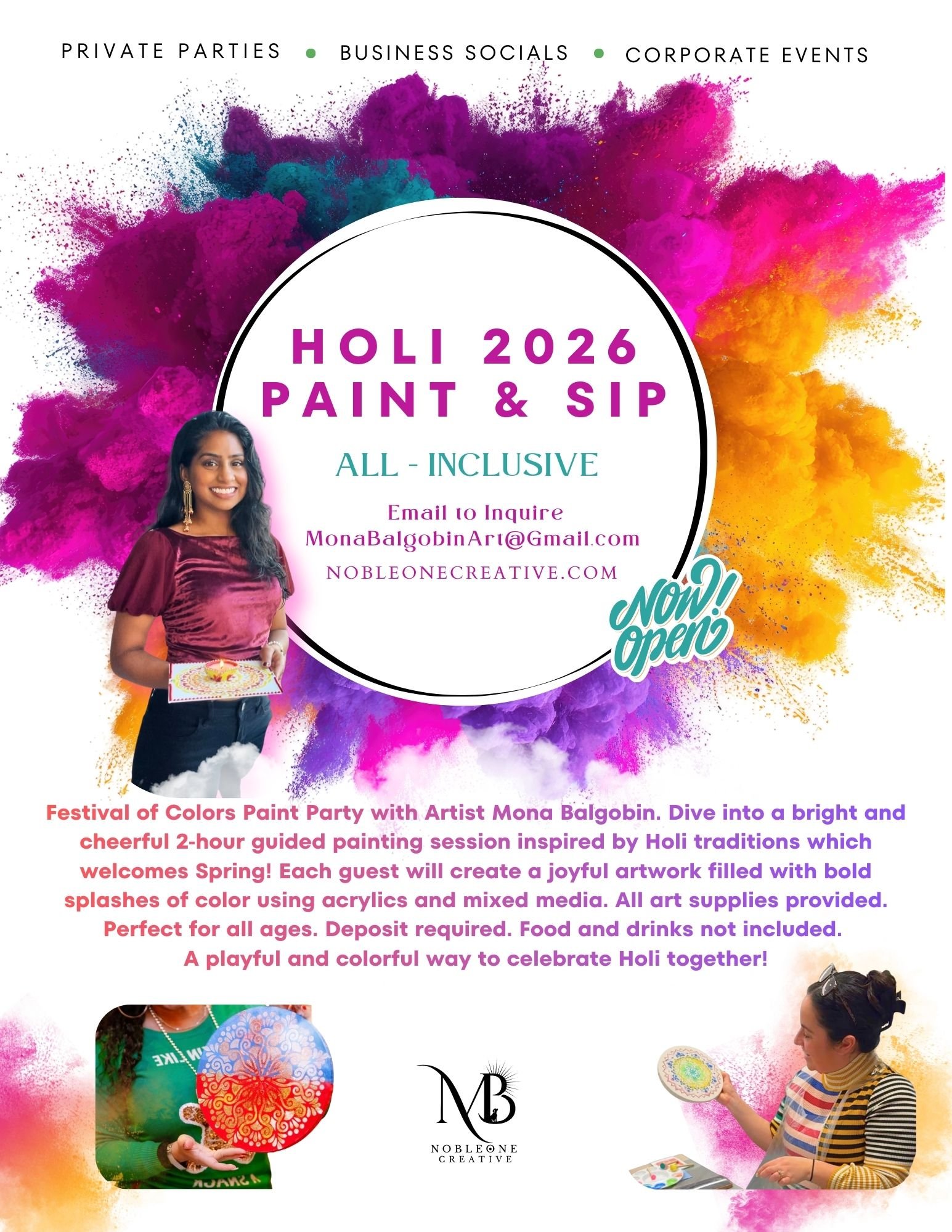 HOLI 2026 Paint & Sip
