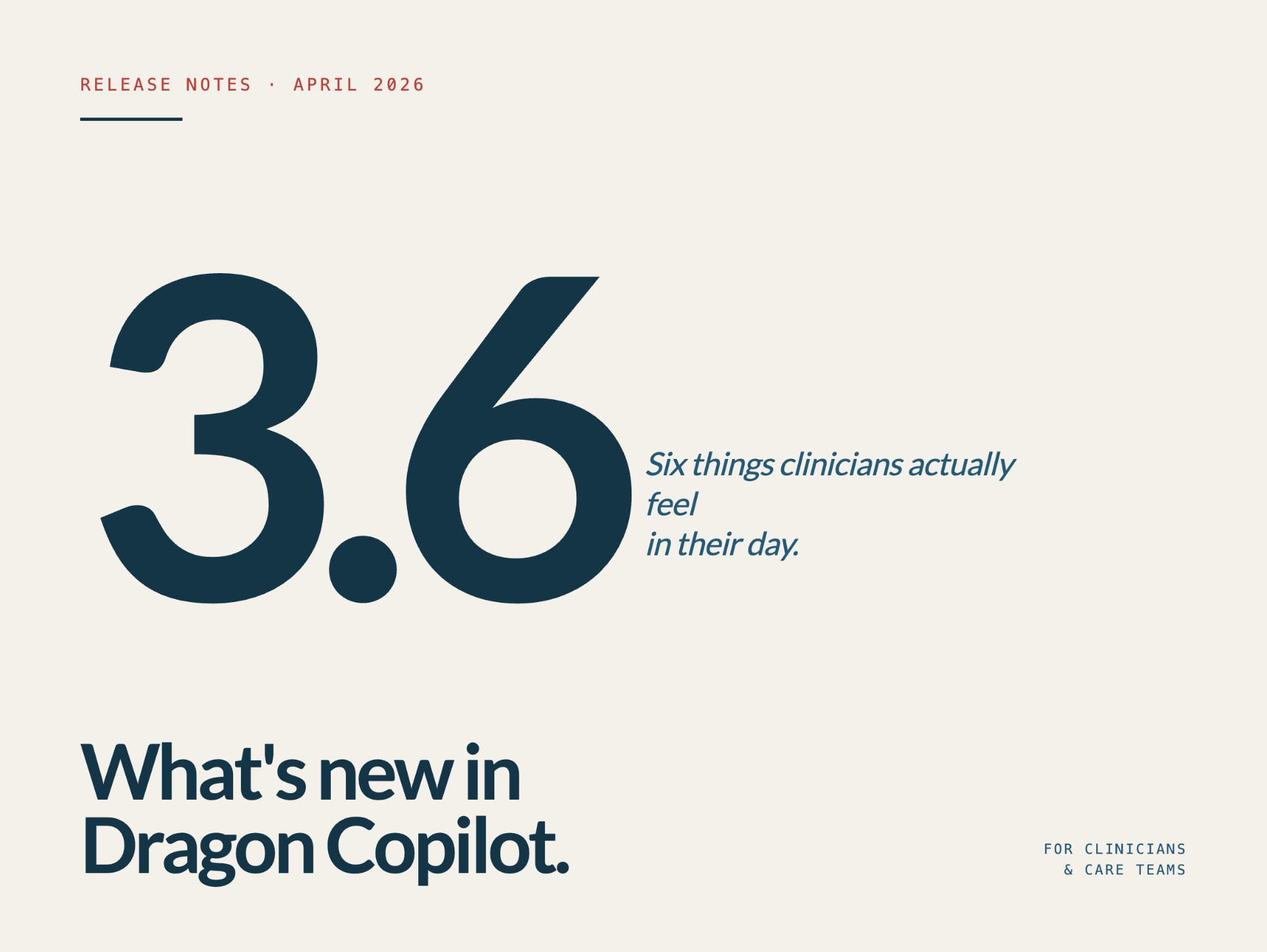 Dragon Copilot 3.6: What's New for Clinicians | Dragon Medical USA