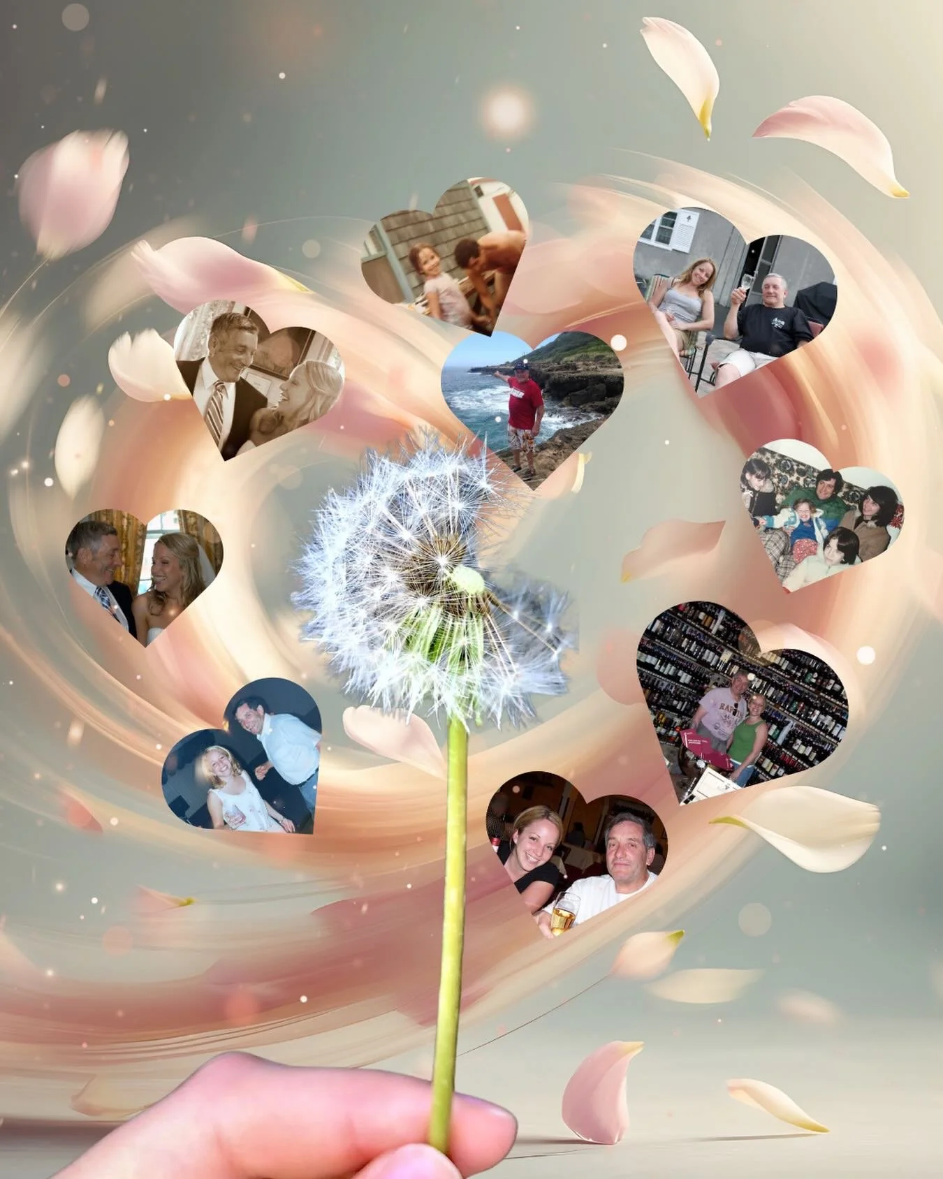 Today&rsquo;s prompt was Heart, and I immediately felt pulled to create little hearts &mdash; each one holding a memory of me and my dad.

He died seven years ago.

As I made this, I kept thinking about how the heart makes wishes of its own. How grie