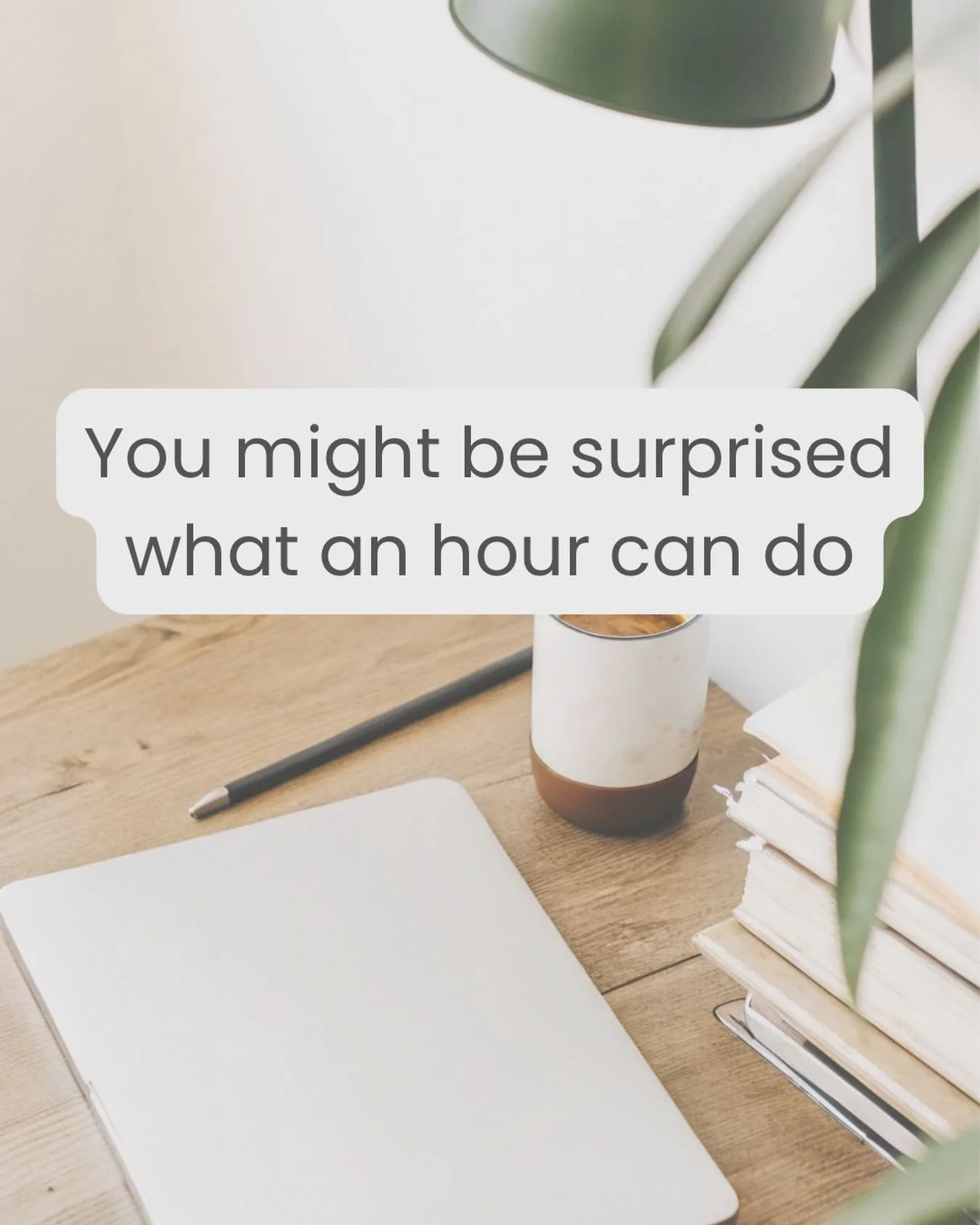 You might be surprised what you can do with an hour when you actually give yourself space to think.

That&rsquo;s what Busy Mind Reset is for.

We&rsquo;ll get everything out of your head, simplify it, and you&rsquo;ll leave with a clearer sense of w