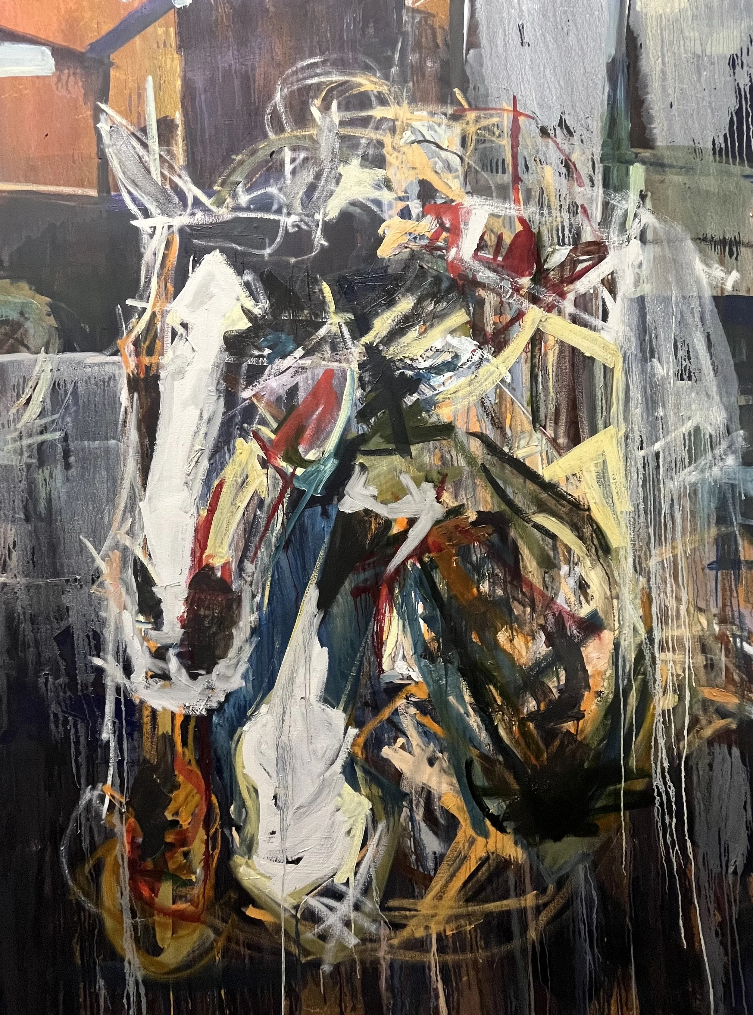 "Sapphire", 2025, Oil on canvas, 8'x5'