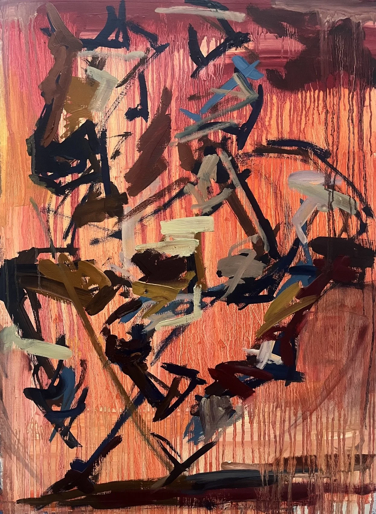 "Neck Shot", 2026, Oil on Lenox, 30" x 26"