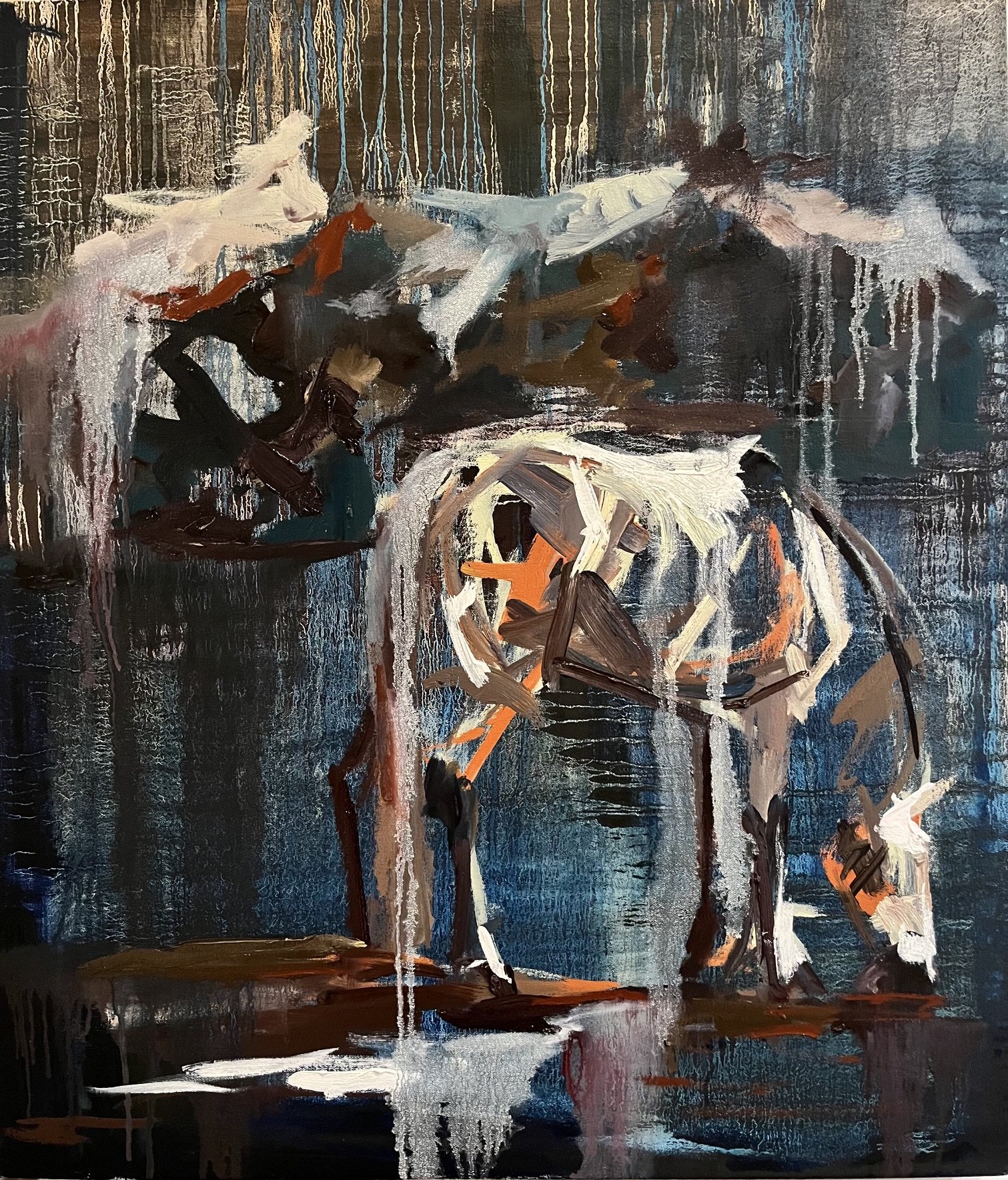 
"Pasha", 2026, Oil on stretched canvas, 30" x 26". **SOLD**