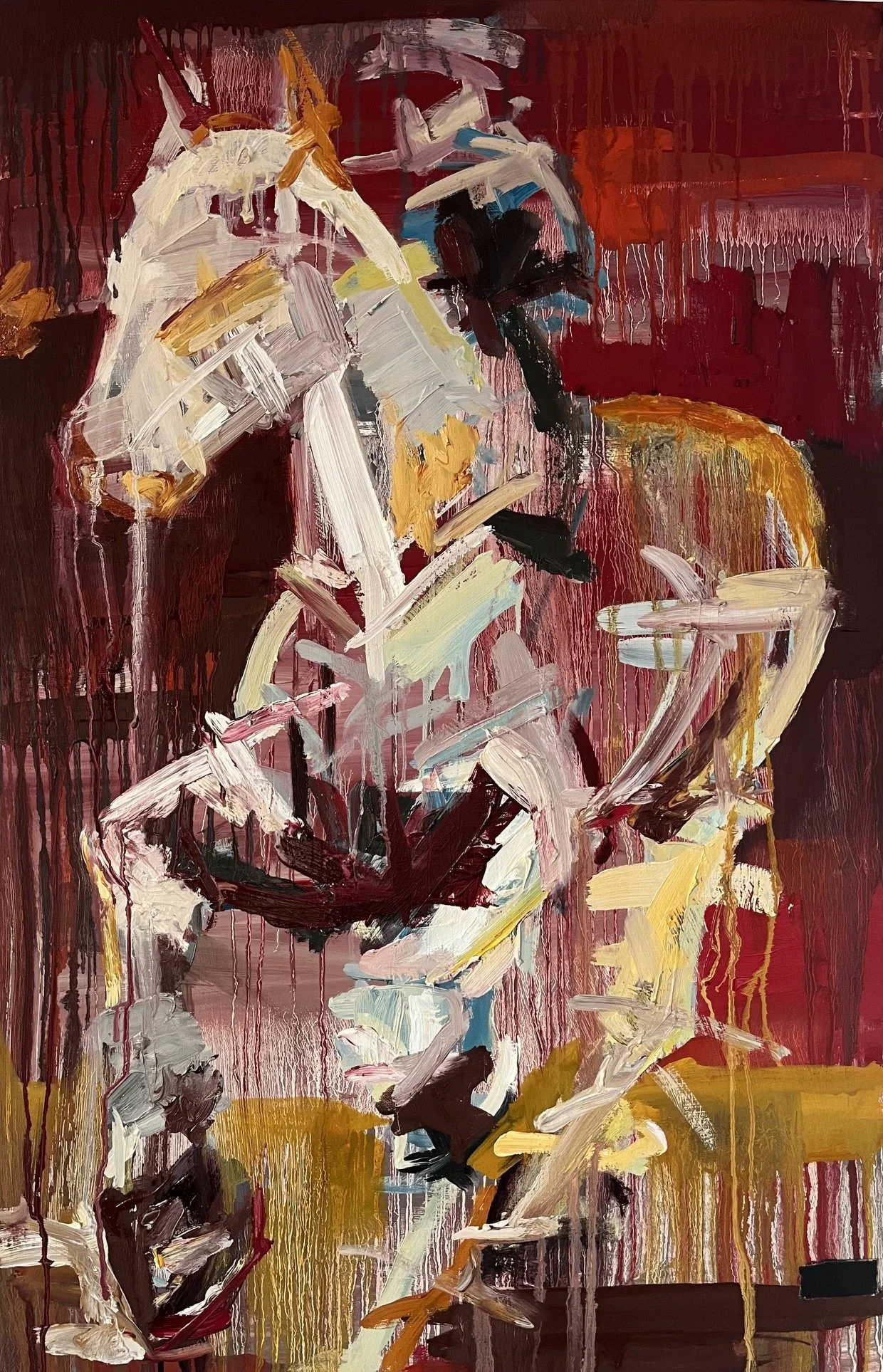 "Desert Orchid", 2026, Oil on Lenox, 40" x 26"