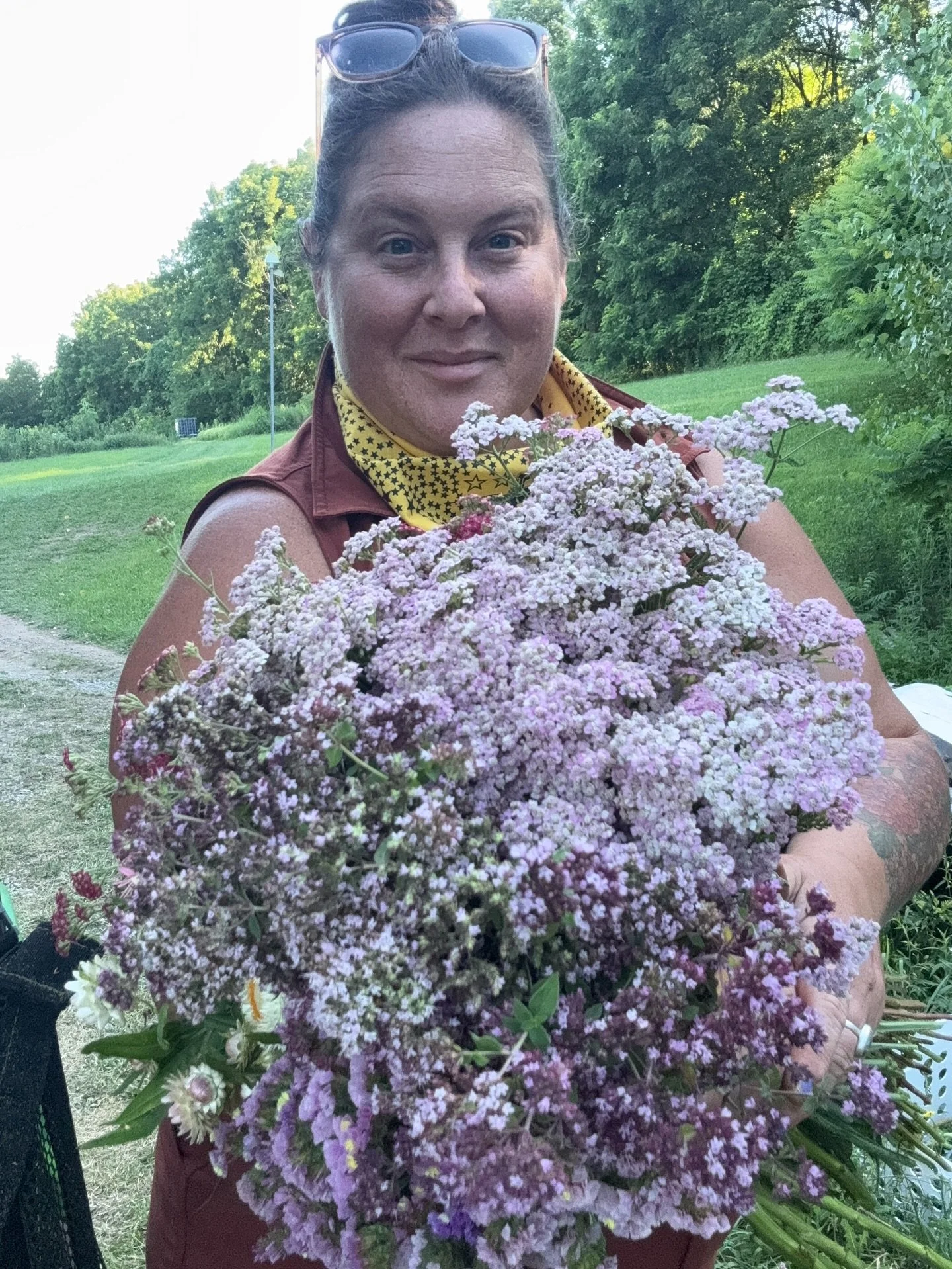 Meet the farmer Friday!

Hallelu! (Drag Race reference anyone?)
My name is Tabitha, and I am the primary grower here at Forest Ridge Farmstead.  I&rsquo;m a longtime gardener (and rose addict) who has been at this flower farming gig full-time since 2