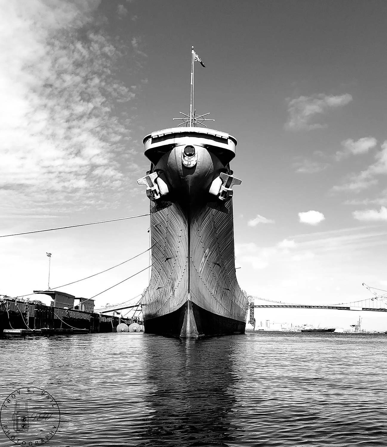 Battleship Iowa (BB-61) Vintage Bow