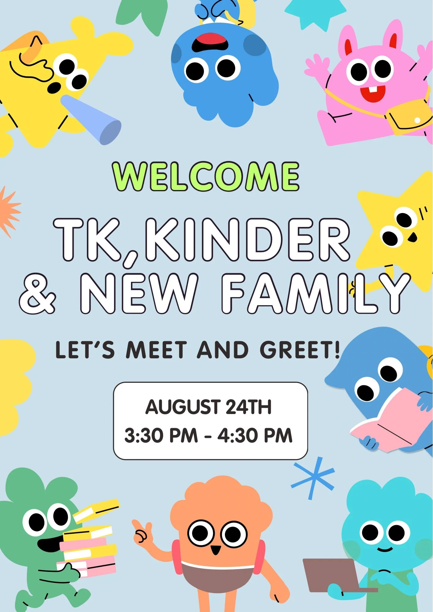 TK/Kinder/New Fam Welcome Day