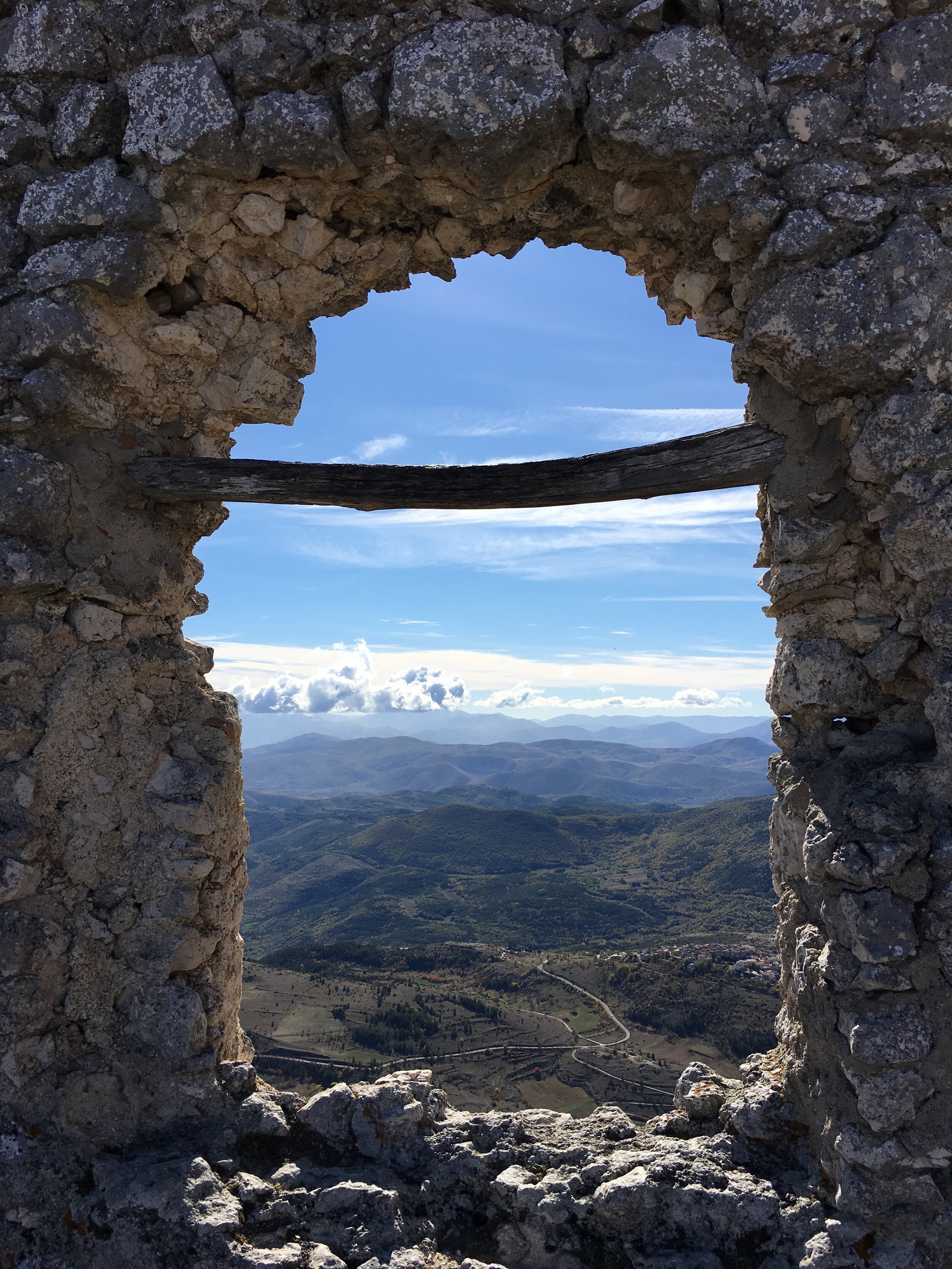 Through the stone walls are incredible views.