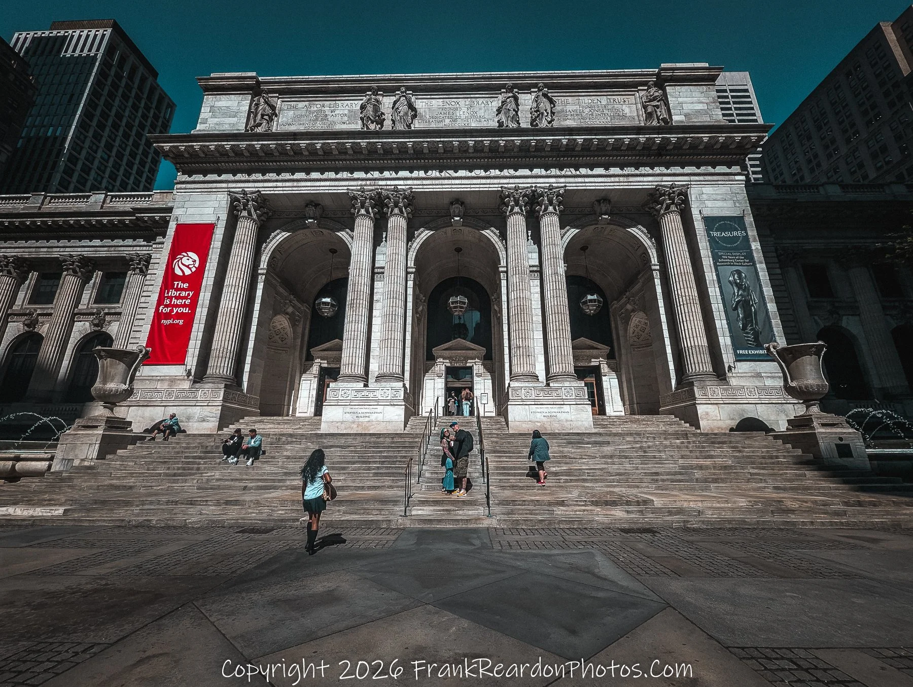 "Steps to Knowledge: Fifth Avenue Entrance”