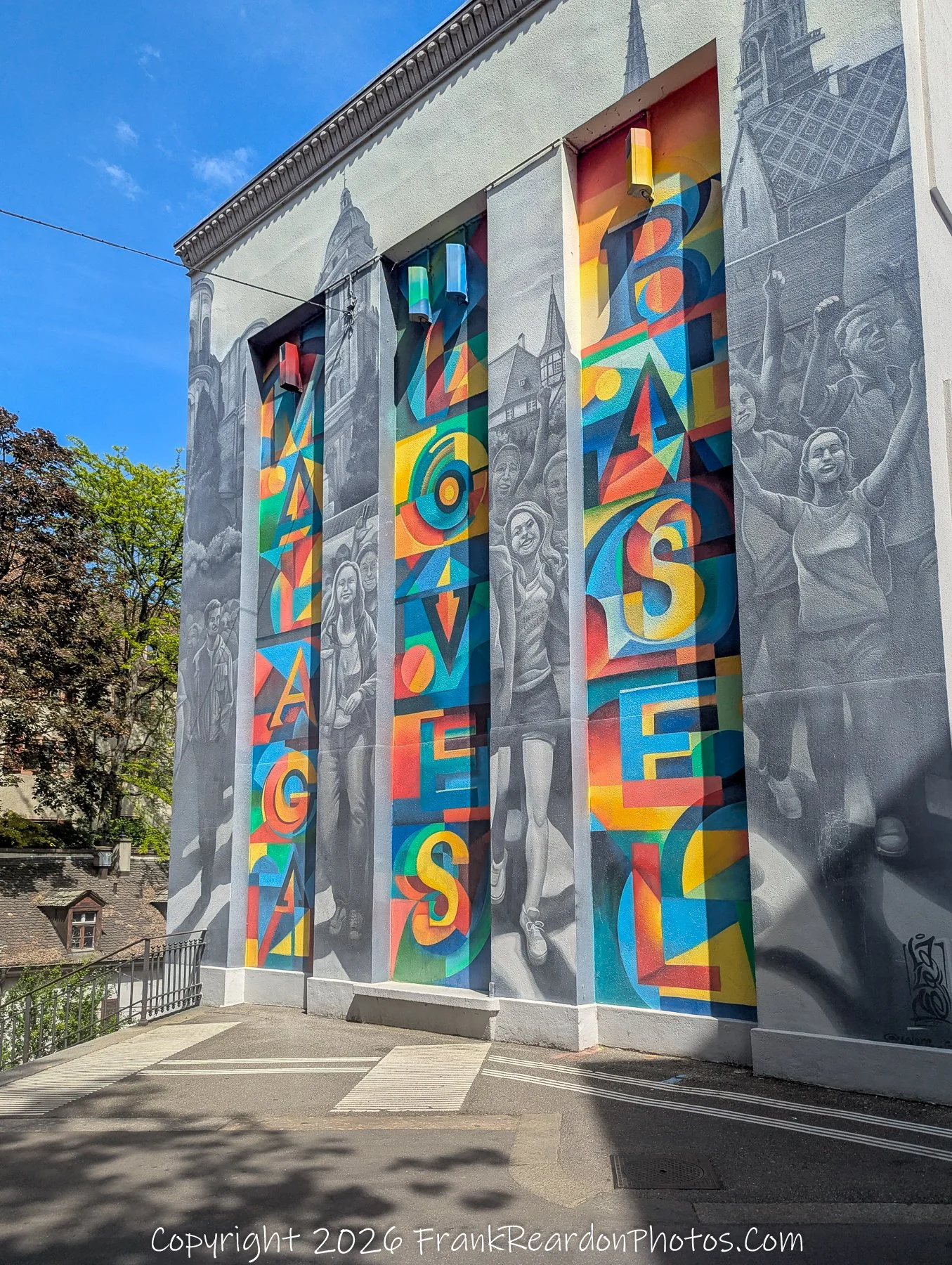 “Málaga Loves Basel” A mural of unity and color bridges cities and cultures through art and optimism.
