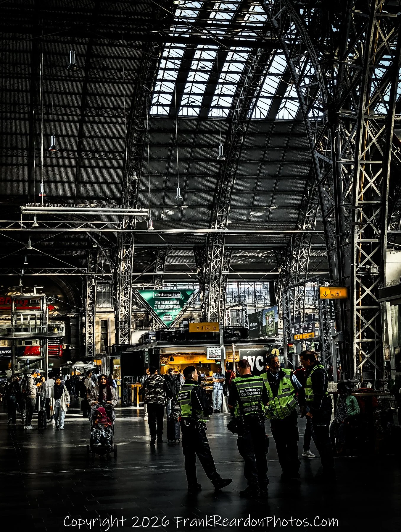 Security Officers Under the Glass Canopy. Guarding the Gates