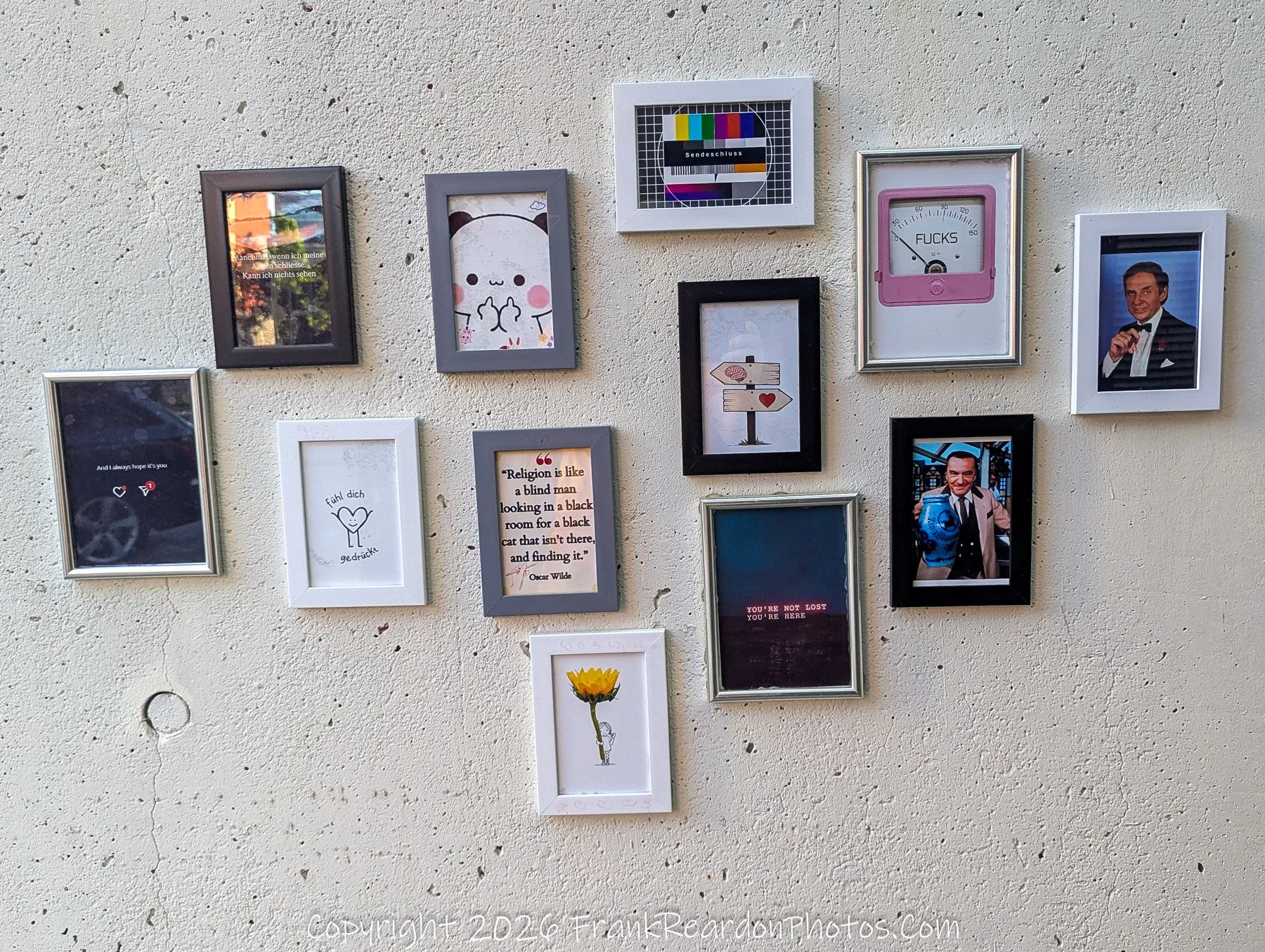 Quirky Art Frame Wall Gallery.
"Curated Concrete"