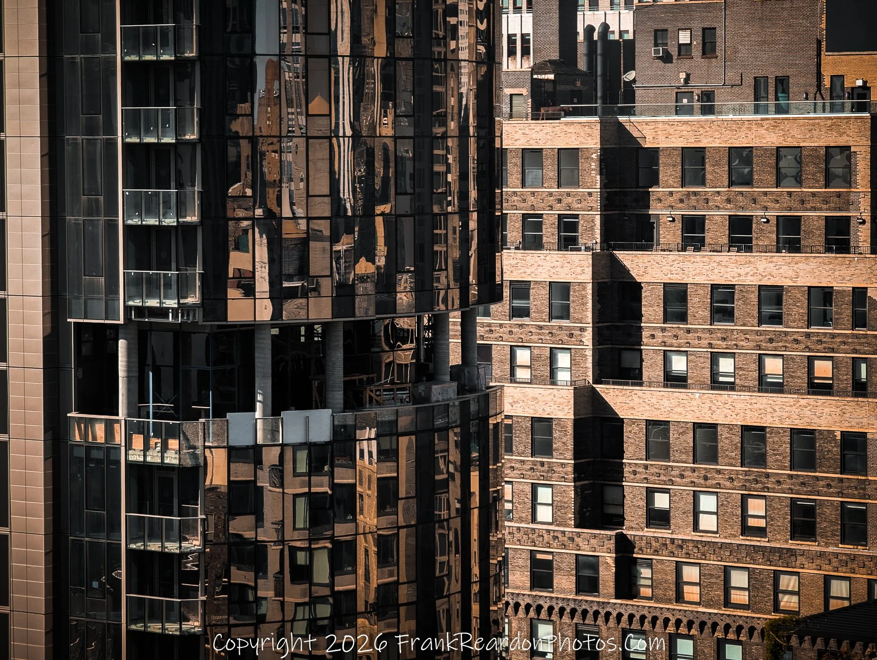 “Reflections Between Glass and Brick”