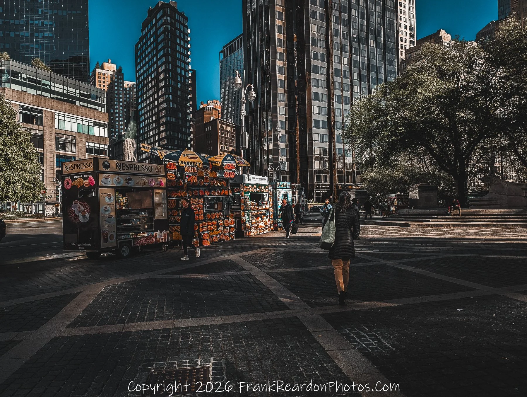 “Street Vendors at Columbus Circle”