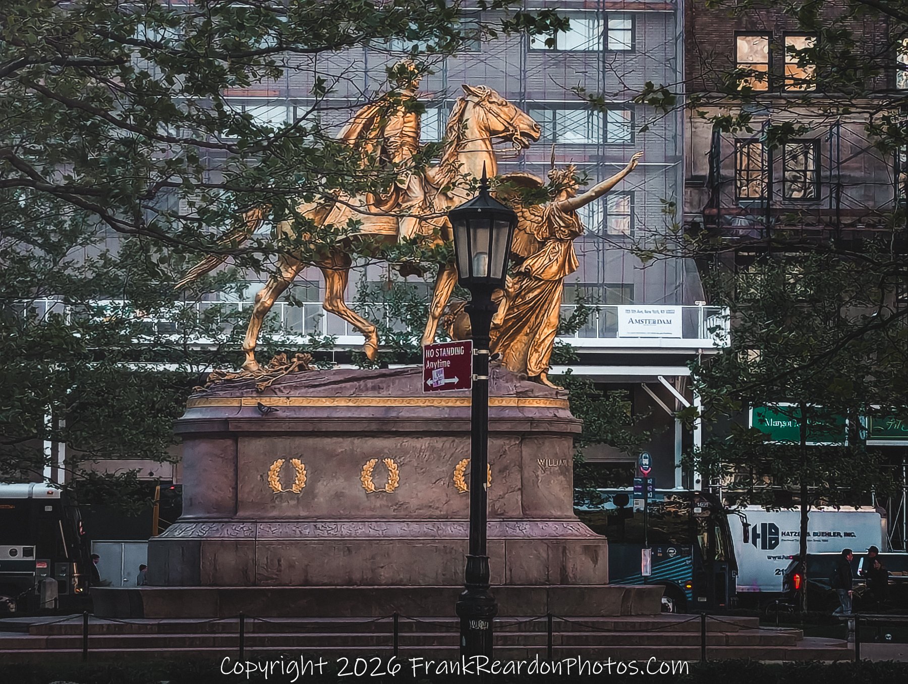 “Sherman Monument Framed in Gold”