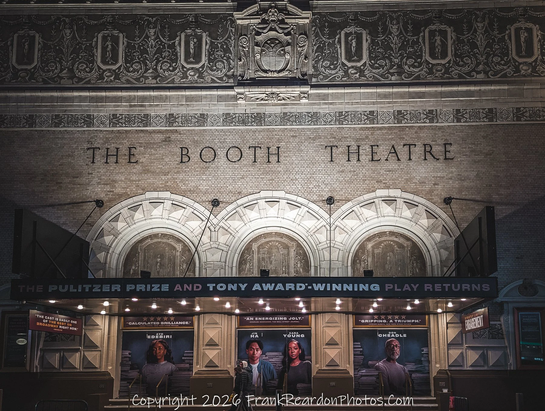 “The Booth Theatre: Broadway Facade by Night”