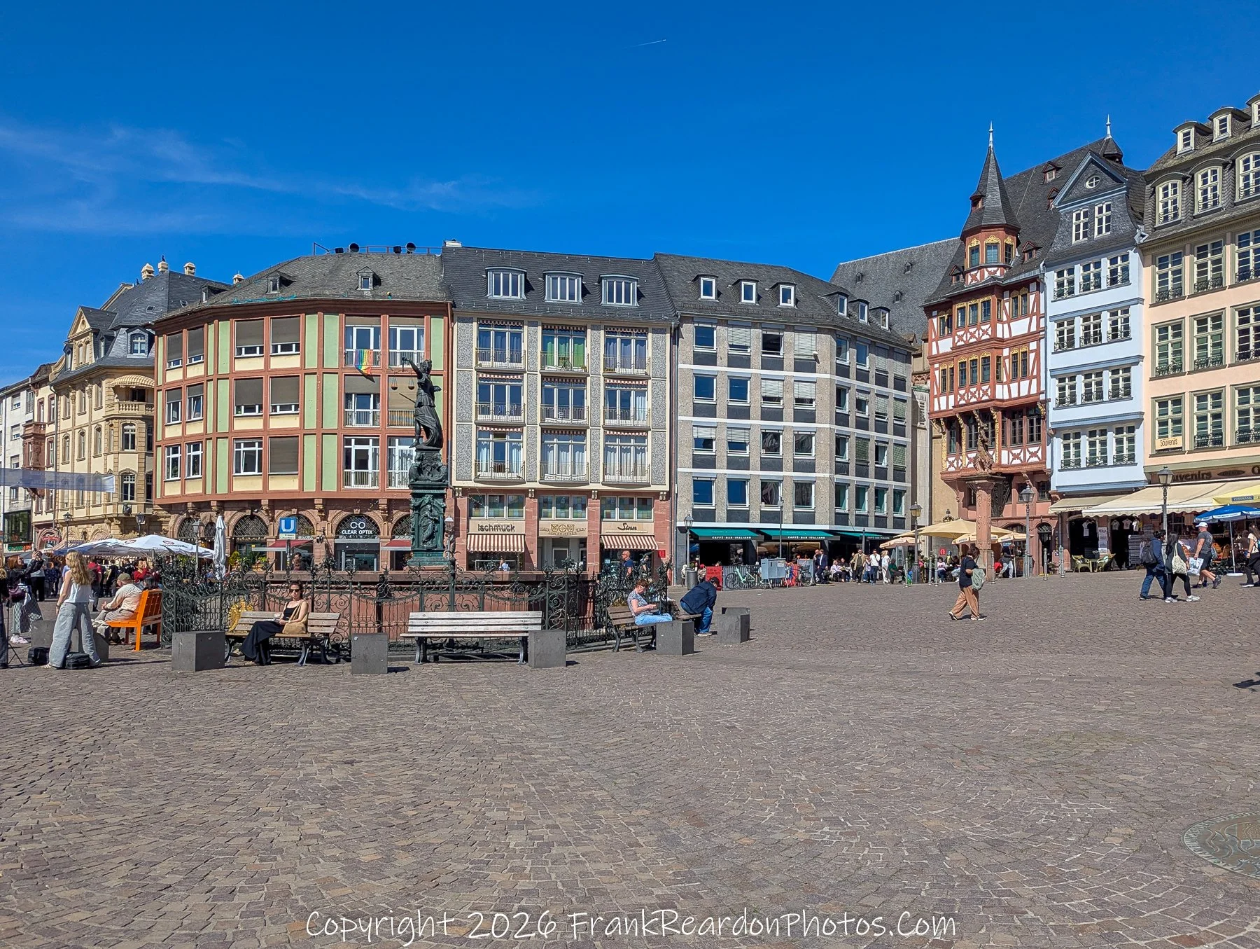 Fountain and Surrounding Historic Buildings
“Life in the Altstadt – Frankfurt Square”