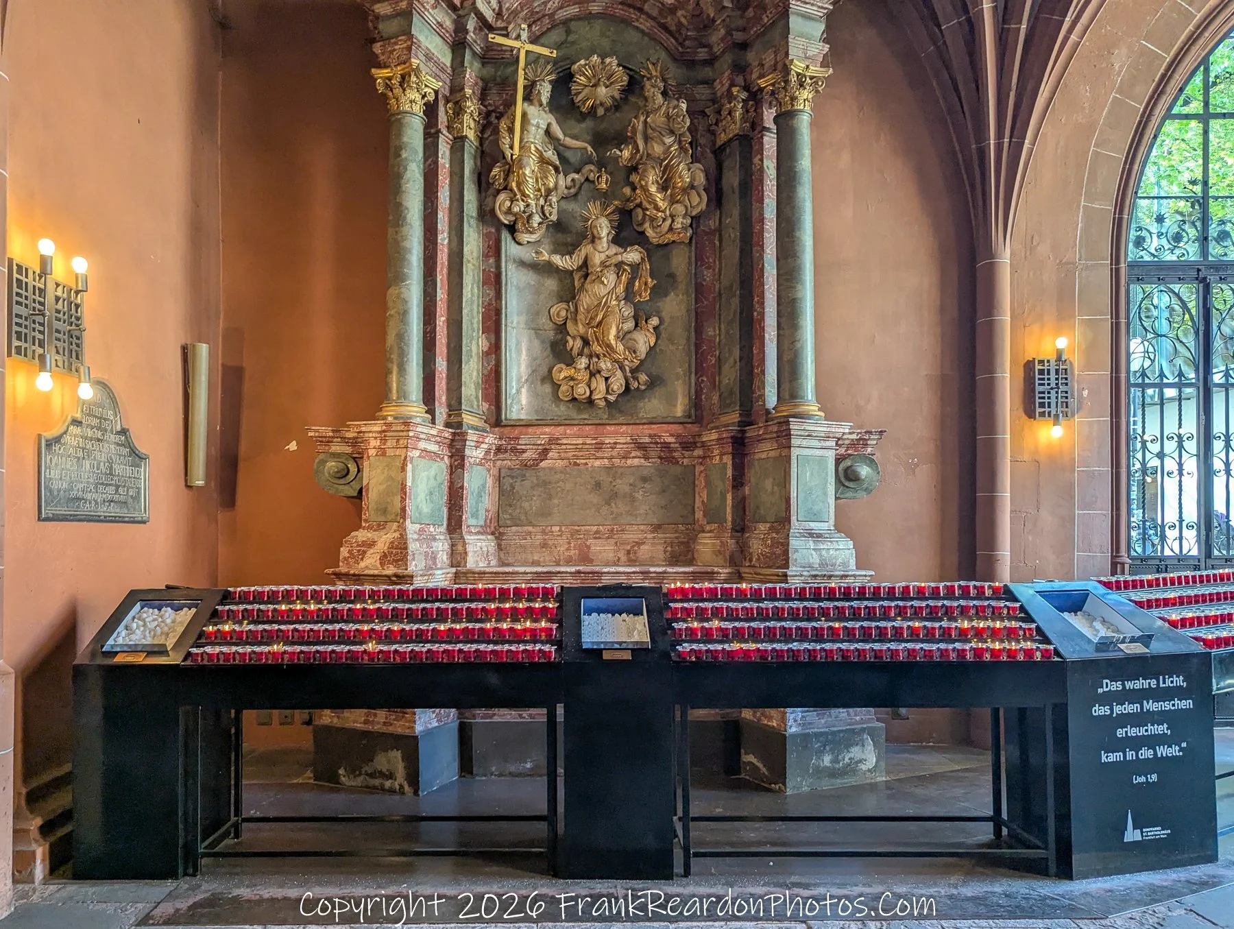 Interior Chapel with Candle Display
“Quiet Light – Inside Frankfurt Cathedral”