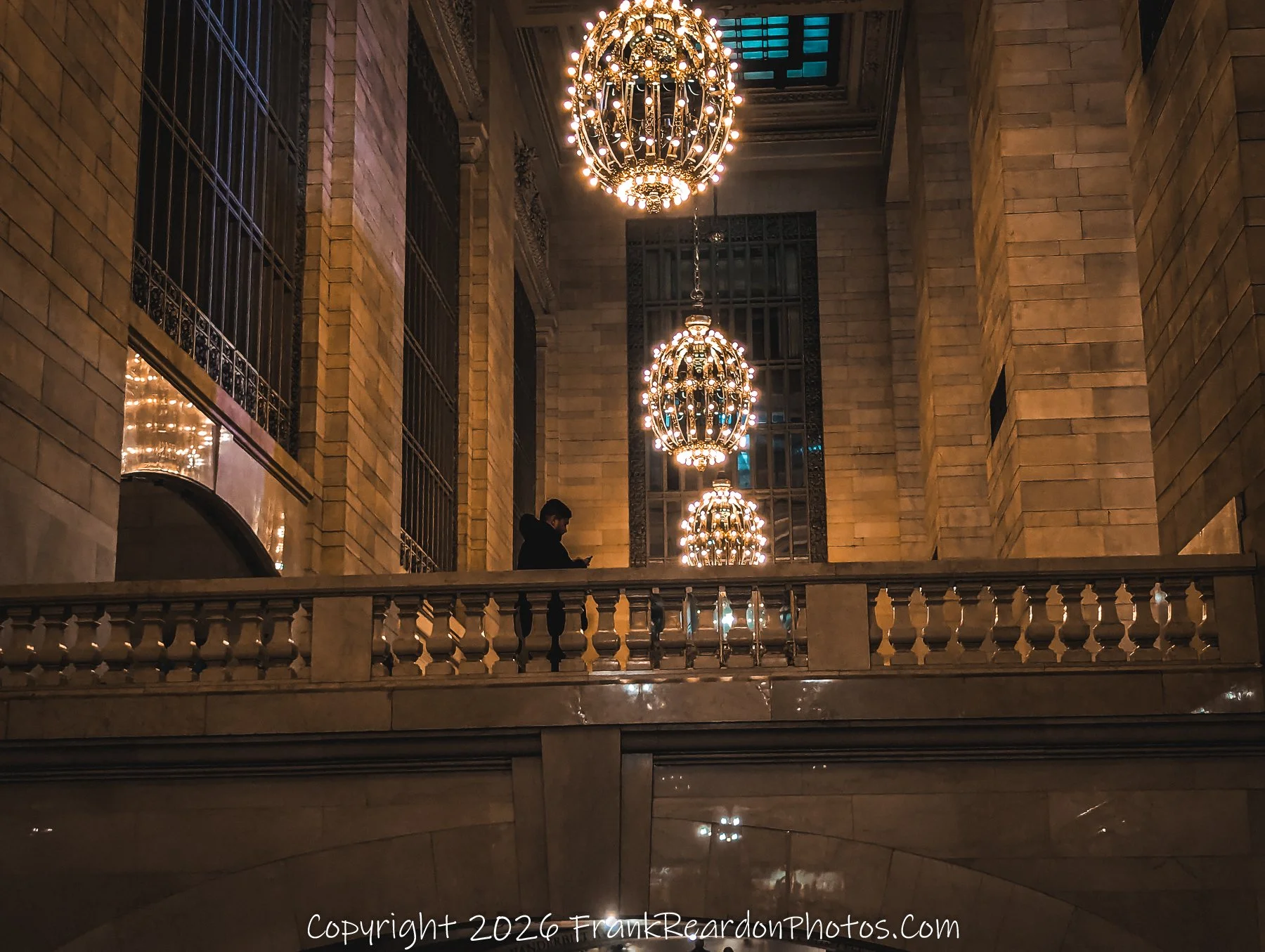 “Chandeliers Above the Balcony”