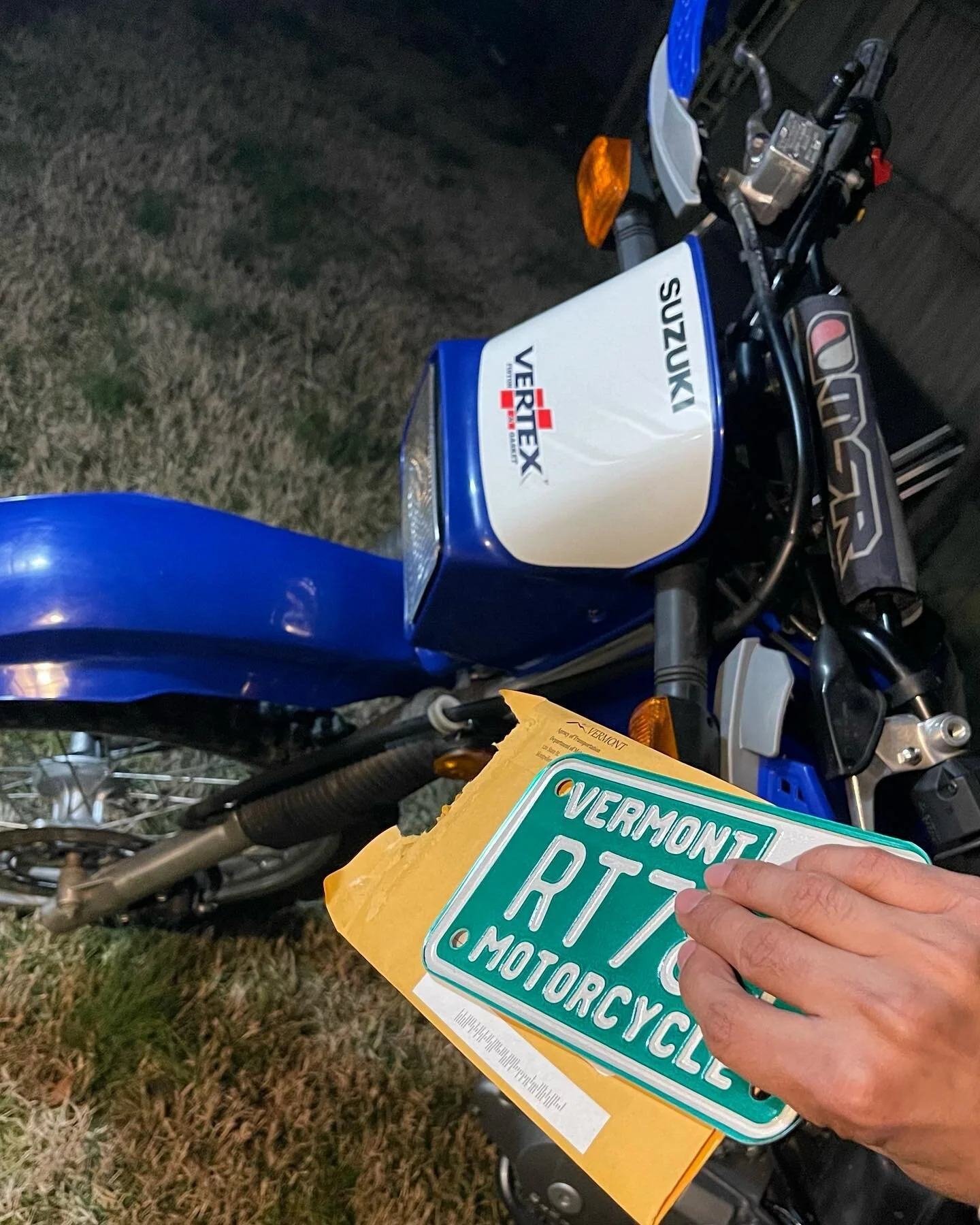 Buyer found a DR200SE with just 320 miles, but there was no title. By using the Kuaay.com app with the seller, he was able to check the VIN and complete the docs needed to get 'er back on the road. Total turnaround time: 3 weeks!
#cardeals #bikedeal