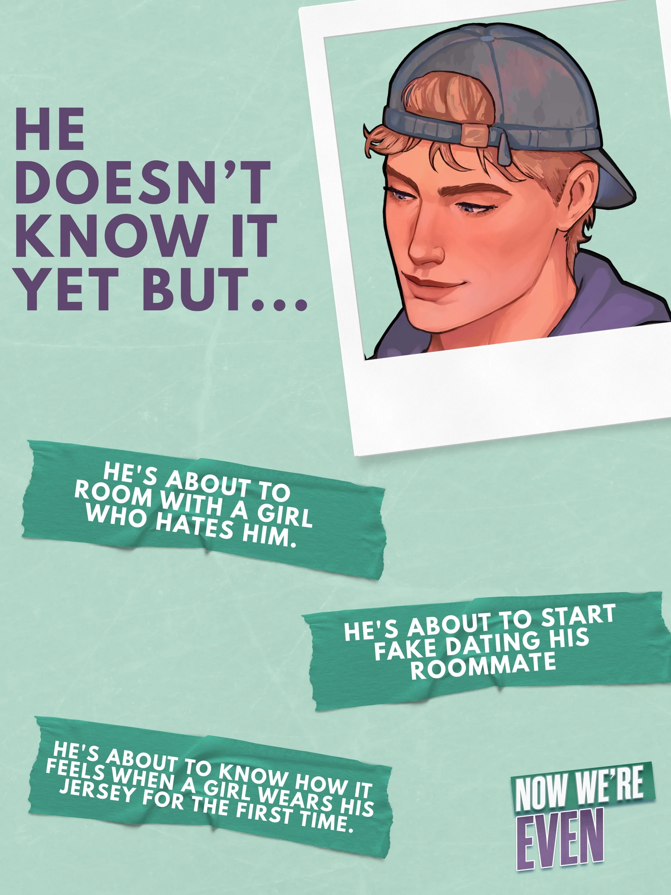 Callahan is down bad for this girl 🤭🫠😍

Now We&rsquo;re Even is a standalone, fake dating college hockey romance and the vibes are 🤌🏻 

#hockeyromance #fakedating #enemiestolovers #bookstagram #reader