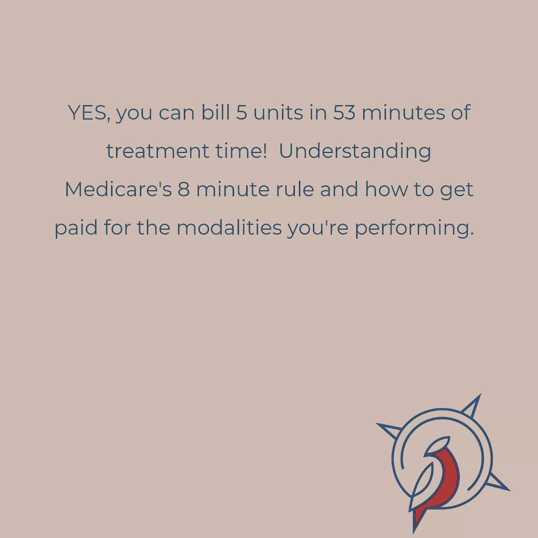 Do you fully understand Medicare's 8-minute rule when it comes to billing? 

Most providers are doing more then they're getting paid for and it comes down to not maximizing you're billing time. 

If you're interested in hearing more please DM me and 