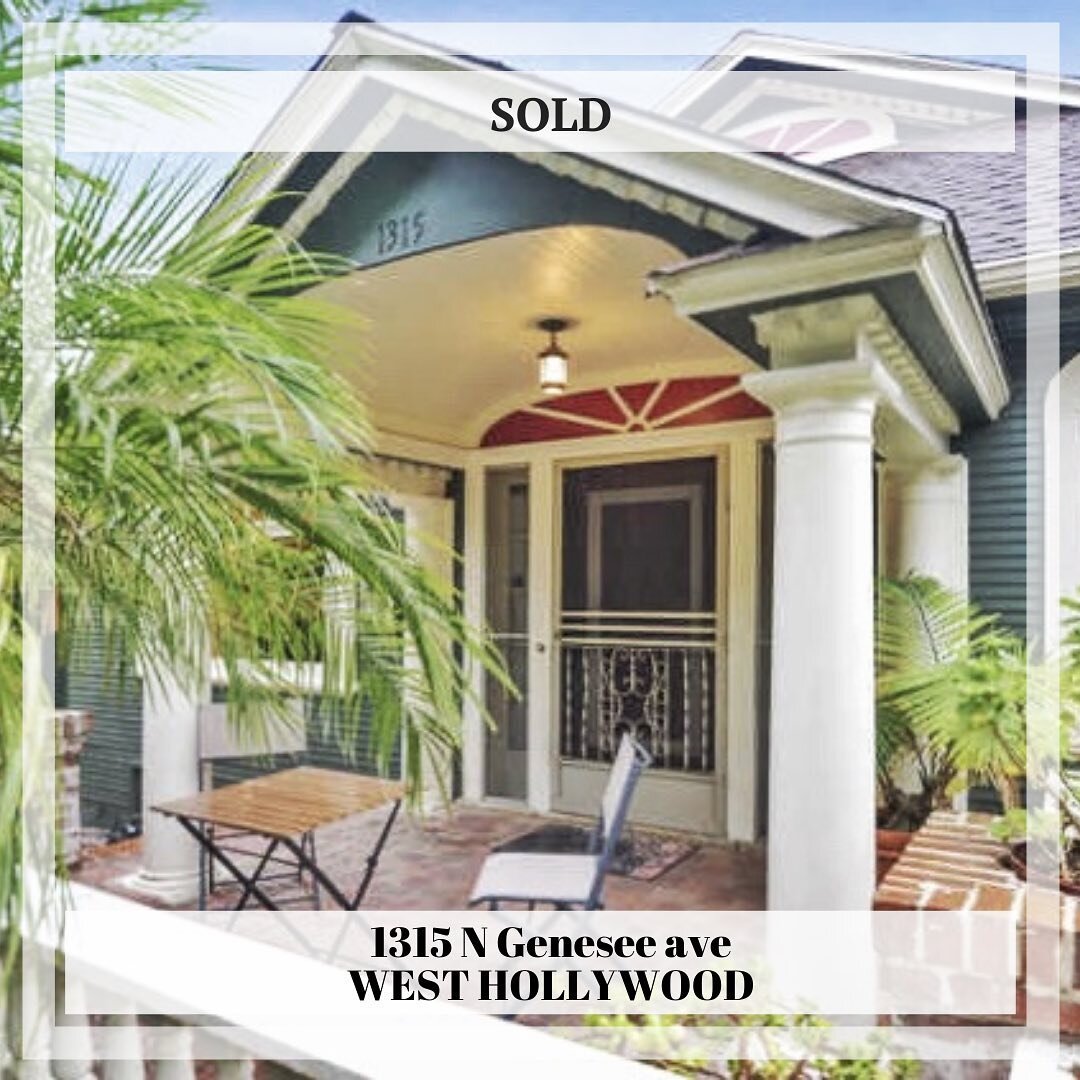 #Just#Sold in #WestHollywood for $1,755,114 - 1315 N Genesee ave West Hollywood
3 Bed | 2 Ba | 1,728 SF | 6,754 SQFT Lot #HappyMonday ✨!