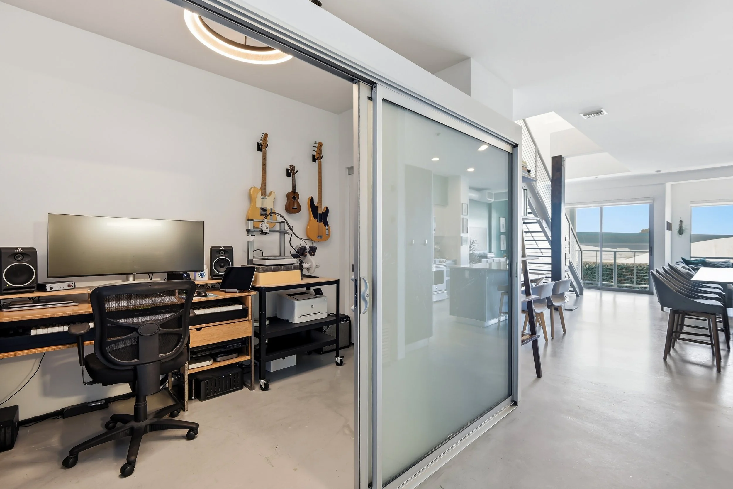 Open Concept Living Room at 11500 Tennessee Ave #324 West LA Loft