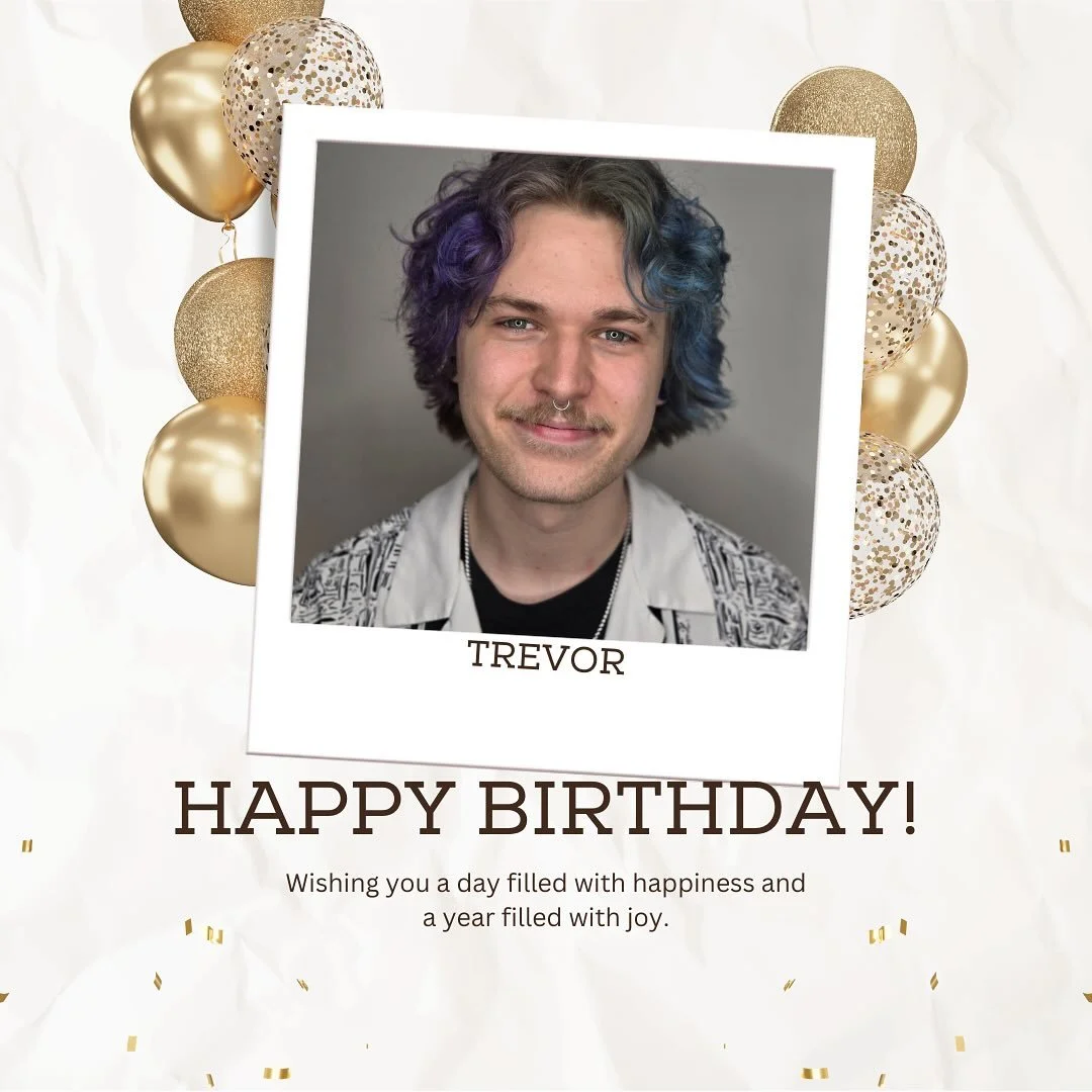 🎉✨ Happy Birthday to our newest hair artist, Trevor! ✨🎉
We&rsquo;re so lucky to have your talent, creativity, and positive energy in the salon 💇&zwj;♀️💫
Help us wish Trevor the best birthday ever&mdash;cheers to a year full of great hair days and
