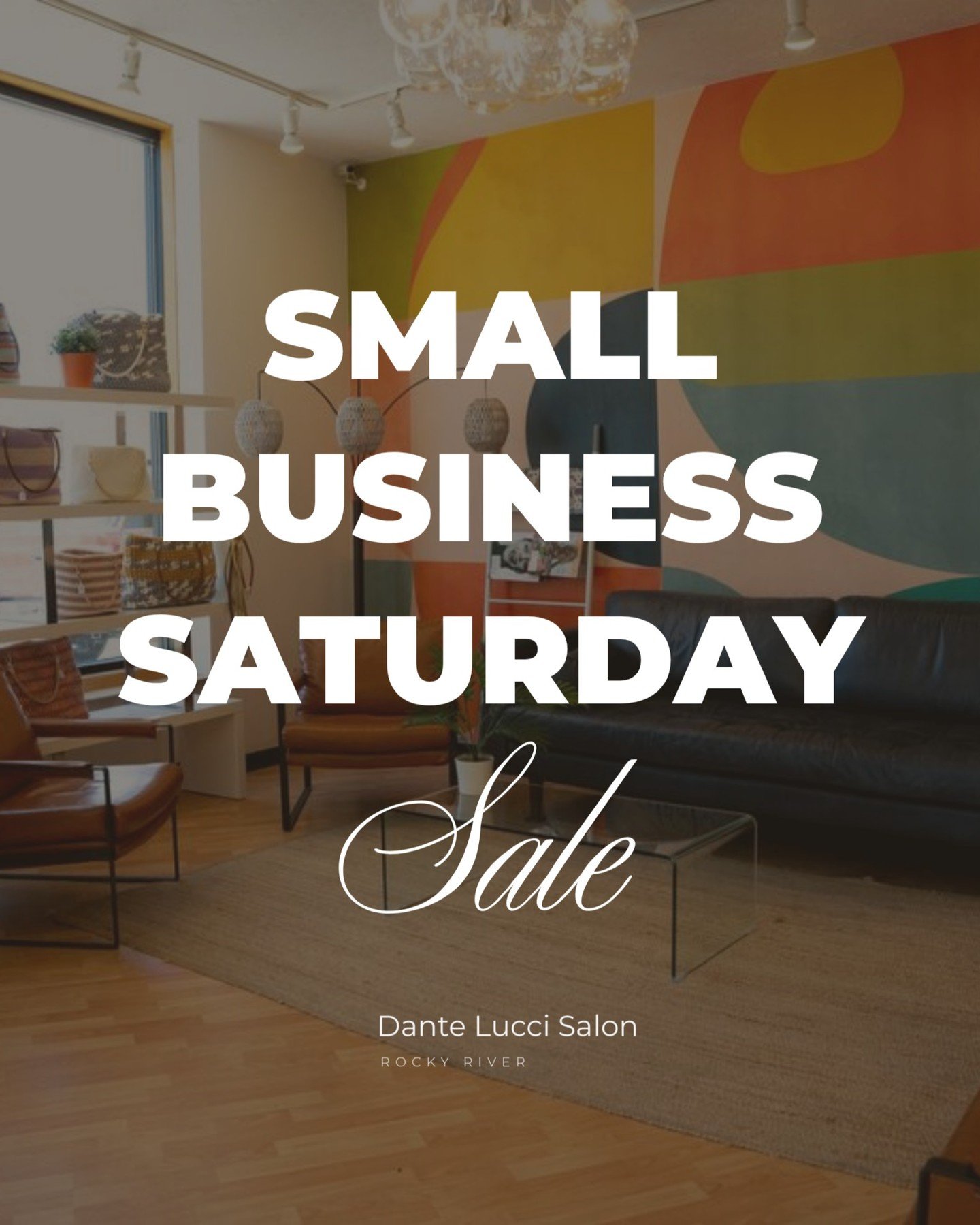 💳 𝐎𝐧𝐞 𝐃𝐚𝐲 𝐎𝐧𝐥𝐲 𝐒𝐚𝐥𝐞! Happening 𝑻𝑶𝑴𝑶𝑹𝑹𝑶𝑾 at Dante Lucci Salon! 💳

It&rsquo;s Small Business Saturday. Shop small &amp; treat yourself (or someone you love)! Buy $100 in gift cards &rarr; 𝐆𝐞𝐭 𝐚𝐧 𝐞𝐱𝐭𝐫𝐚 $𝟐𝟓 𝐠𝐢𝐟𝐭 𝐜