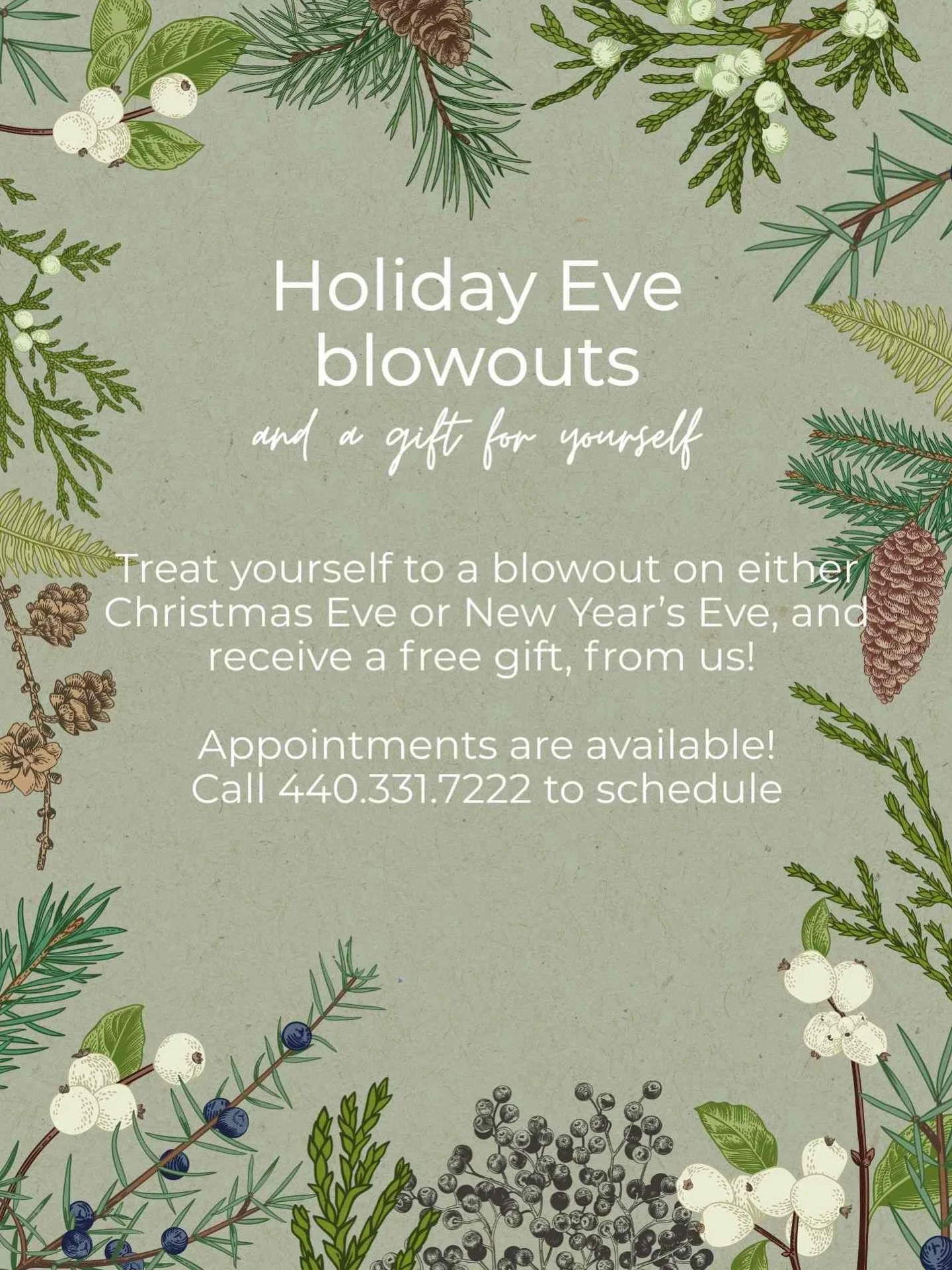 🎁 SURPRISE, BEAUTIES! 🎁 Yes&hellip; we brought gifts 👀
✨ Holiday plans loading&hellip; ✨ Hair needs to be PERFECT ✨ We&rsquo;ve got you covered

🎄 Christmas Eve OPENINGS 🥂 New Year&rsquo;s Eve OPENINGS

Come in for a holiday blowout on 
📅 Decem