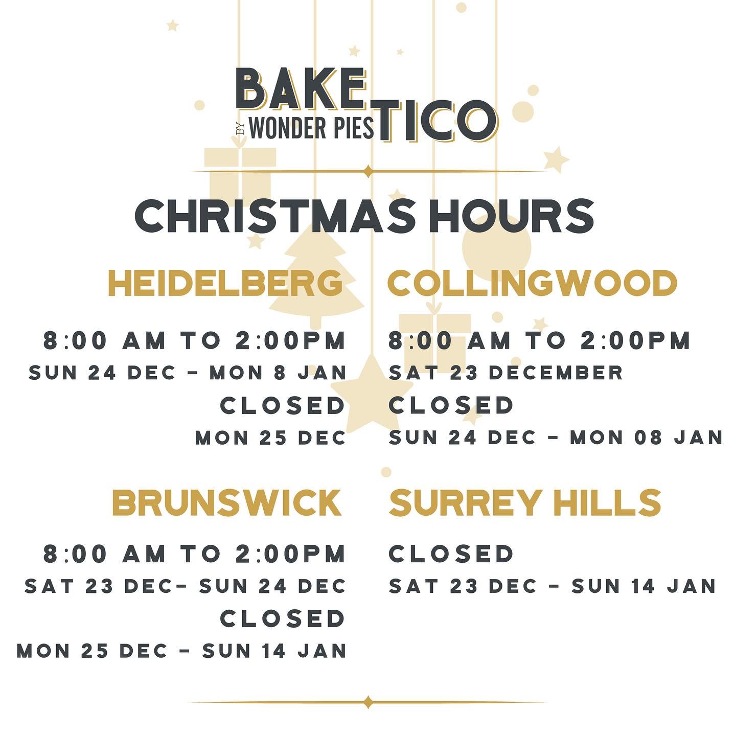 Trading hours for this holiday season! 🎄